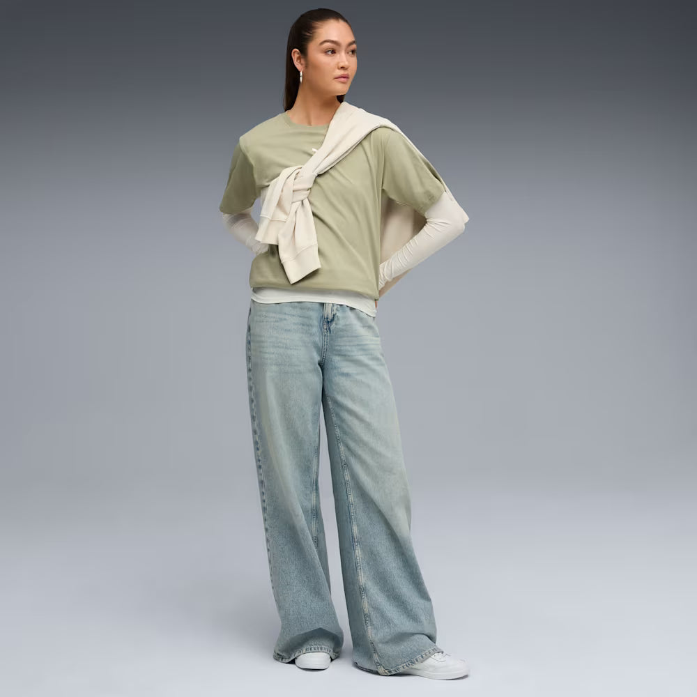 Puma Women's Essentials Relaxed Lux Army Tee