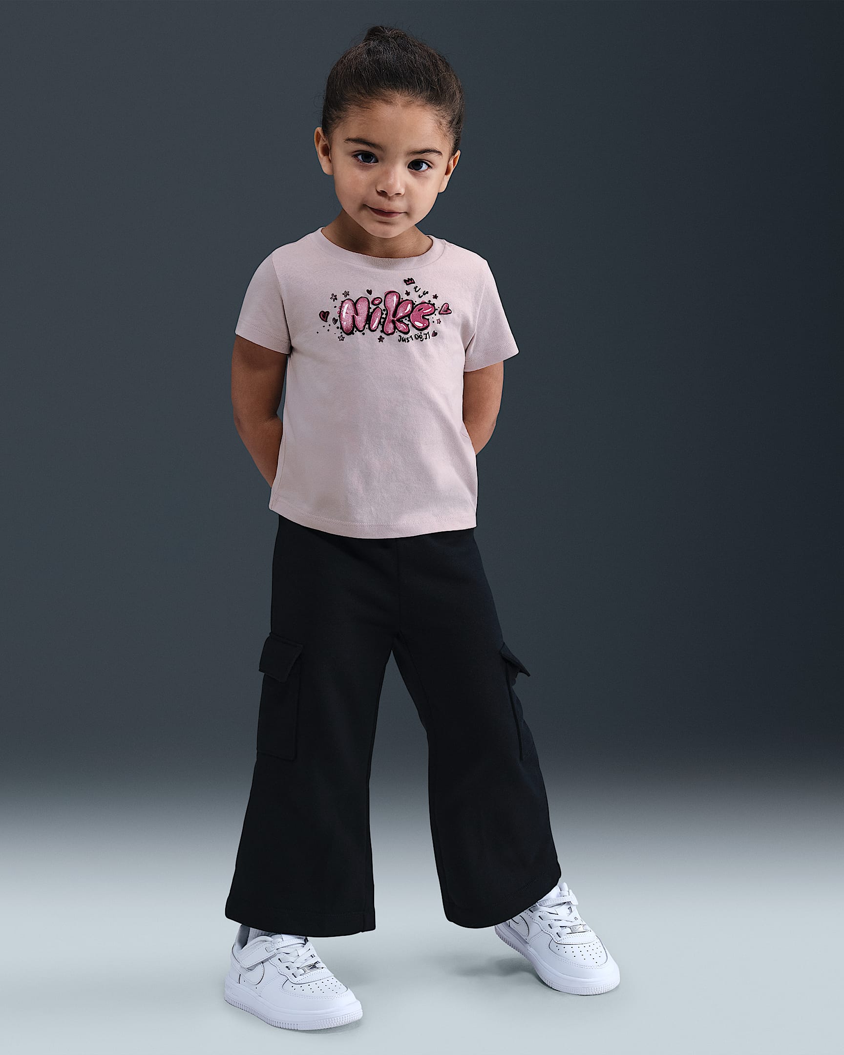 Nike Kid's Essentials Graphic Ringlet Pink Tee