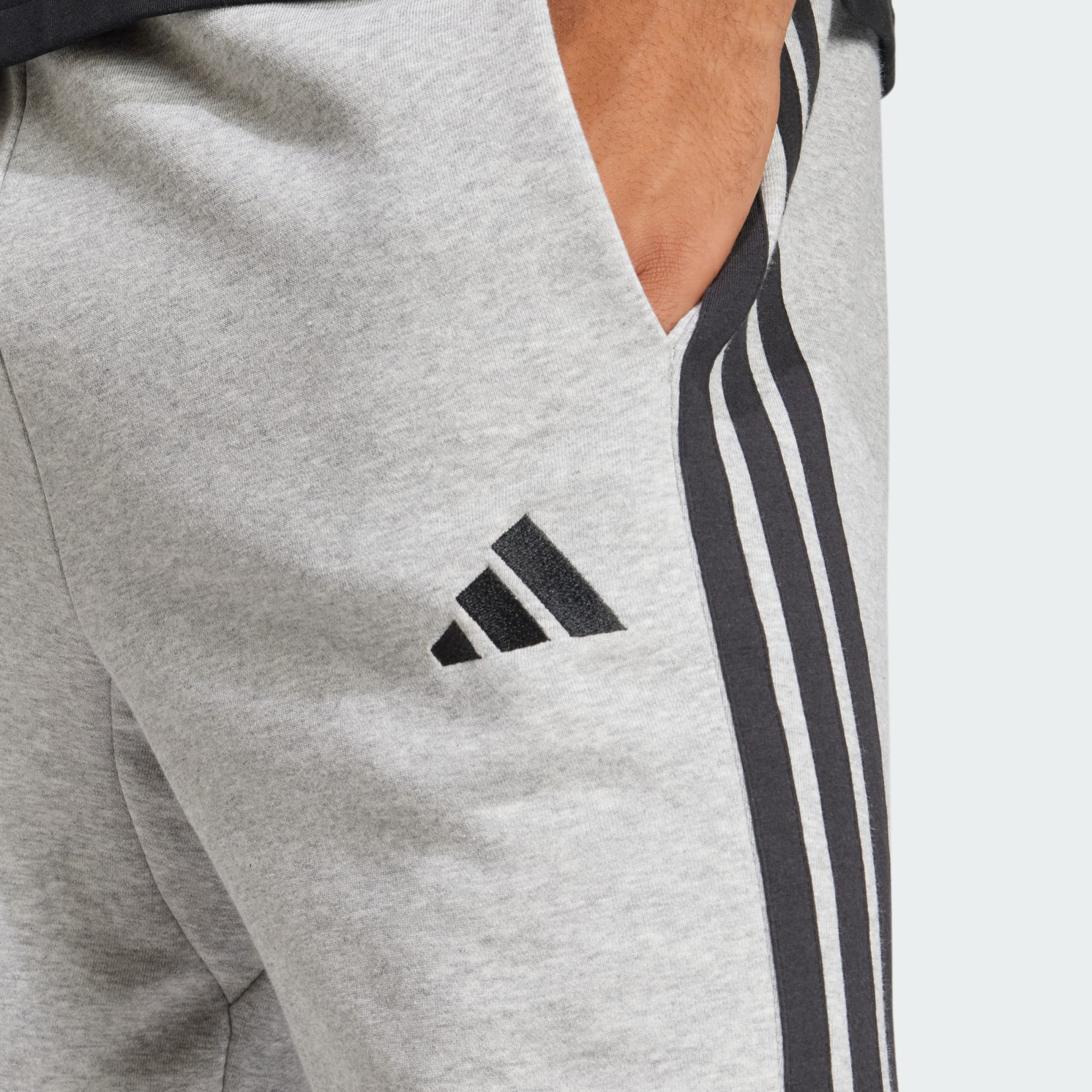 Adidas Men's 3-Stripes French Terry Grey Short