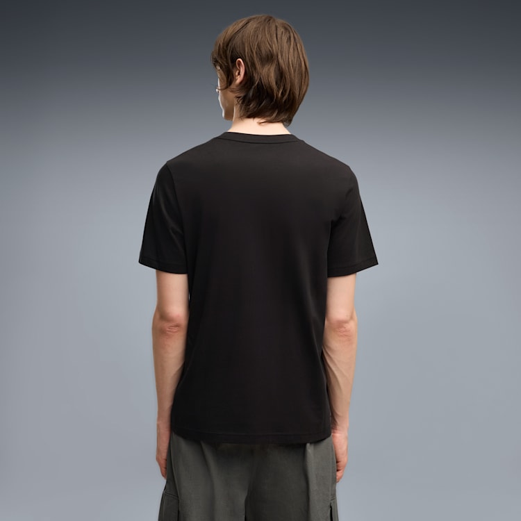PUMA MEN'S ESSENTIALS 2 COLOUR NO. 1 LOGO BLACK/OLIVE TEE