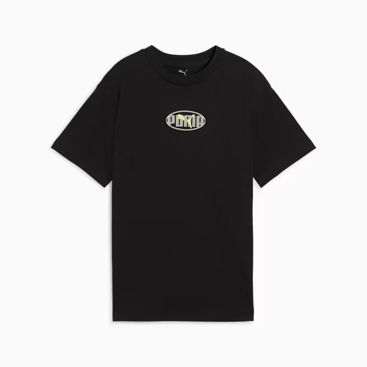 Puma Kid's Essentials Logo Lab Black Tee