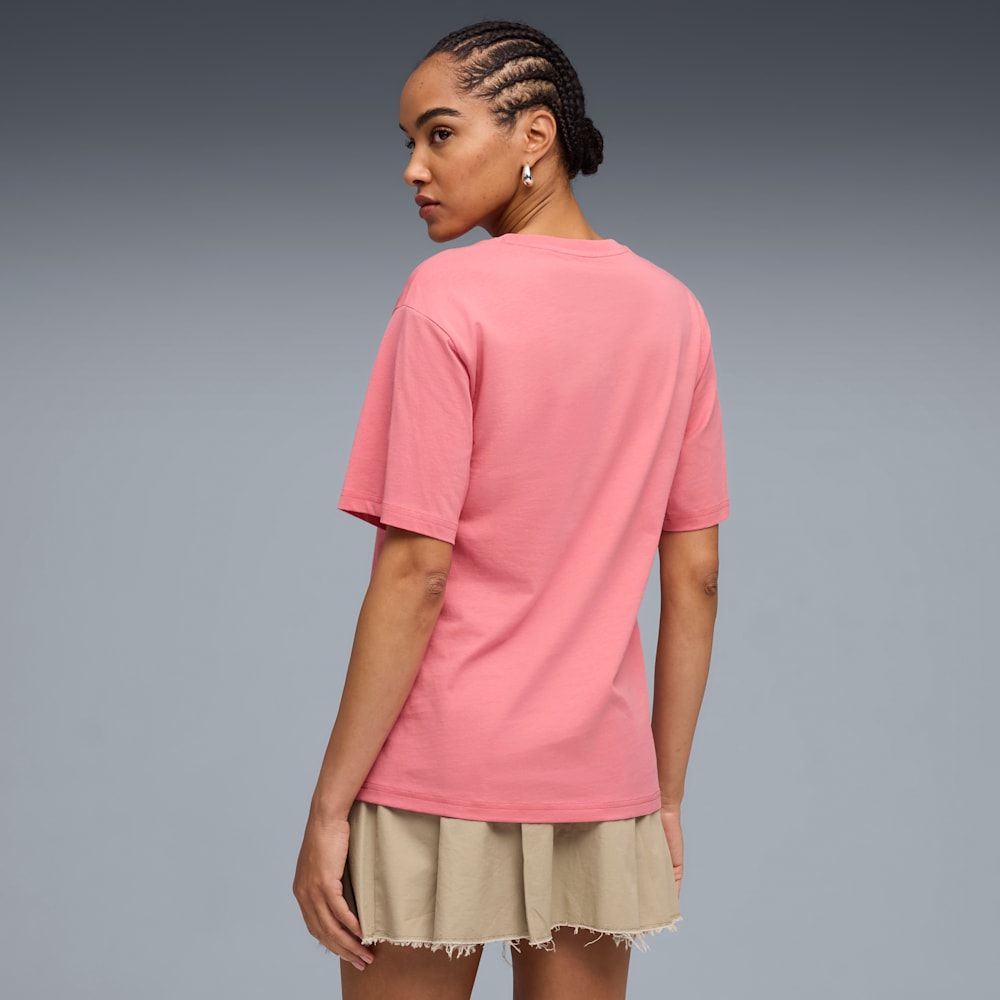 PUMA WOMEN'S ESSENTIALS RELAXED PINK TEE