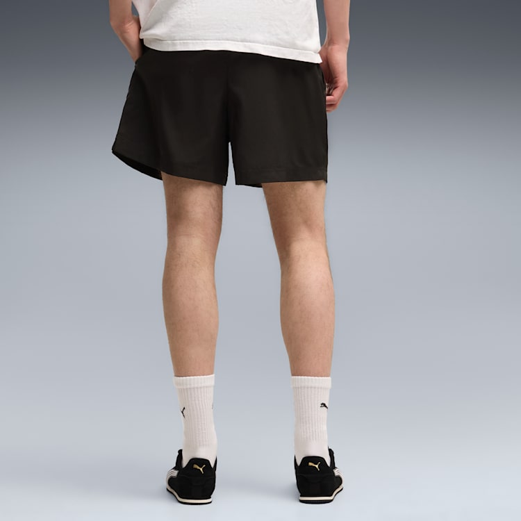 PUMA MEN'S ESSENTIALS WOVEN 5" BLACK SHORTS