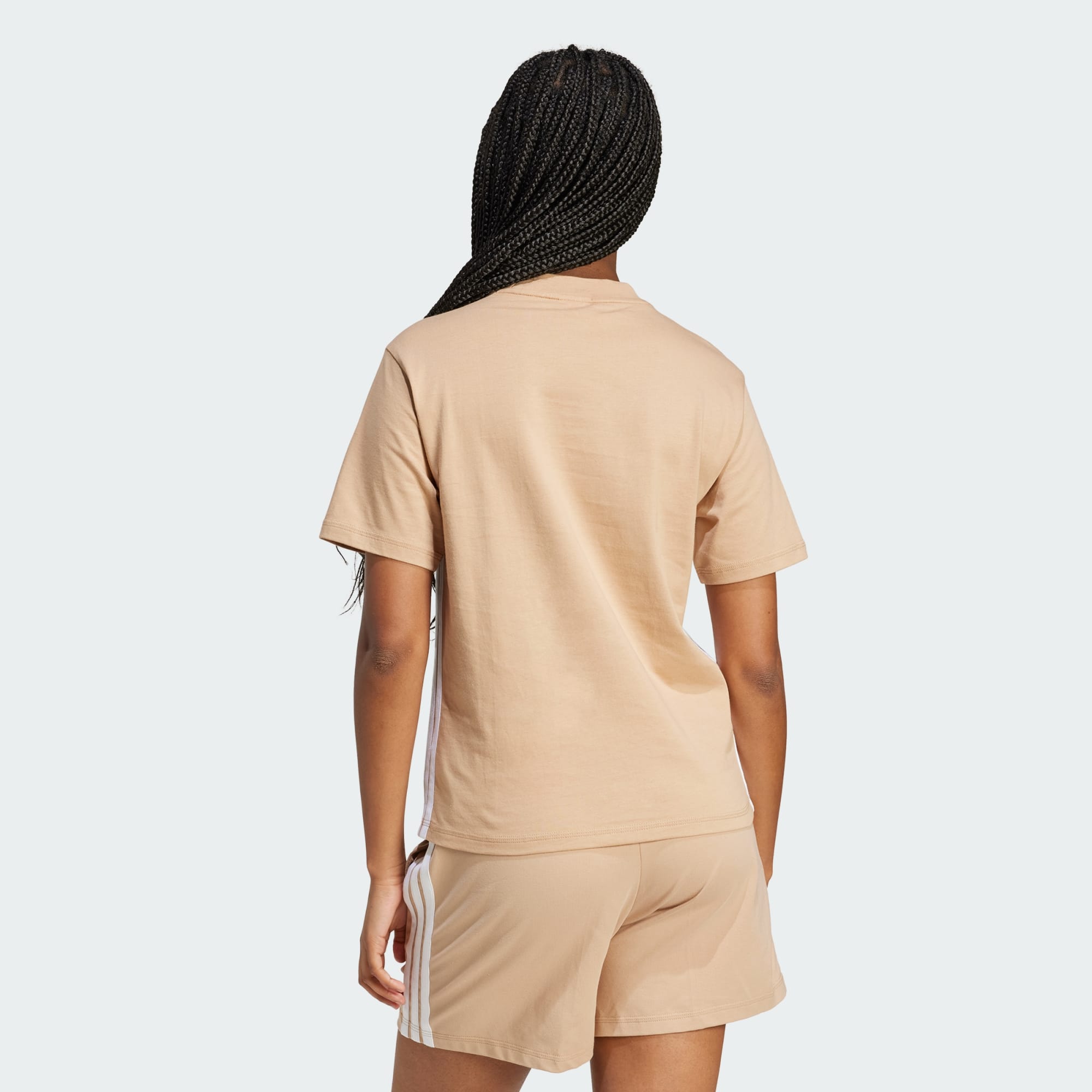 Adidas Women's Essentials 3-Stripes Sandstone Tee