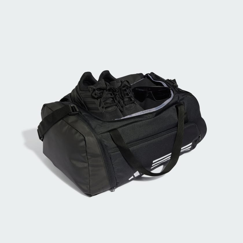 Adidas 3-Stripe Medium Black Duffle Bag