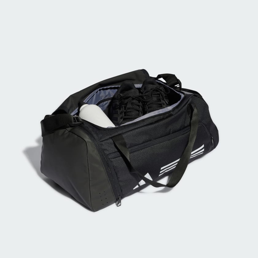 Adidas 3-Stripe Small Black Duffle Bag