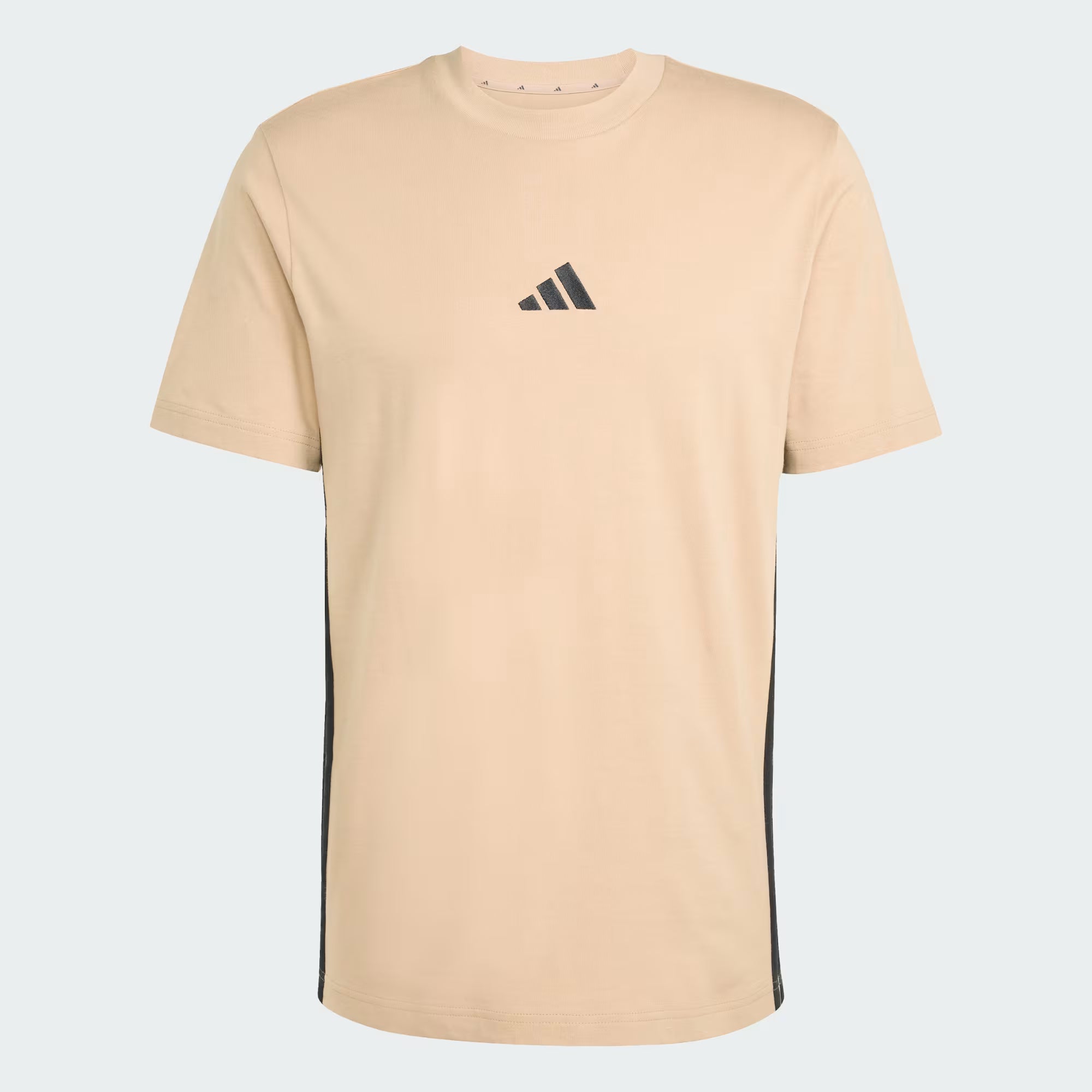 Adidas Men's 3-Stripes Small Logo Sandstone Tee