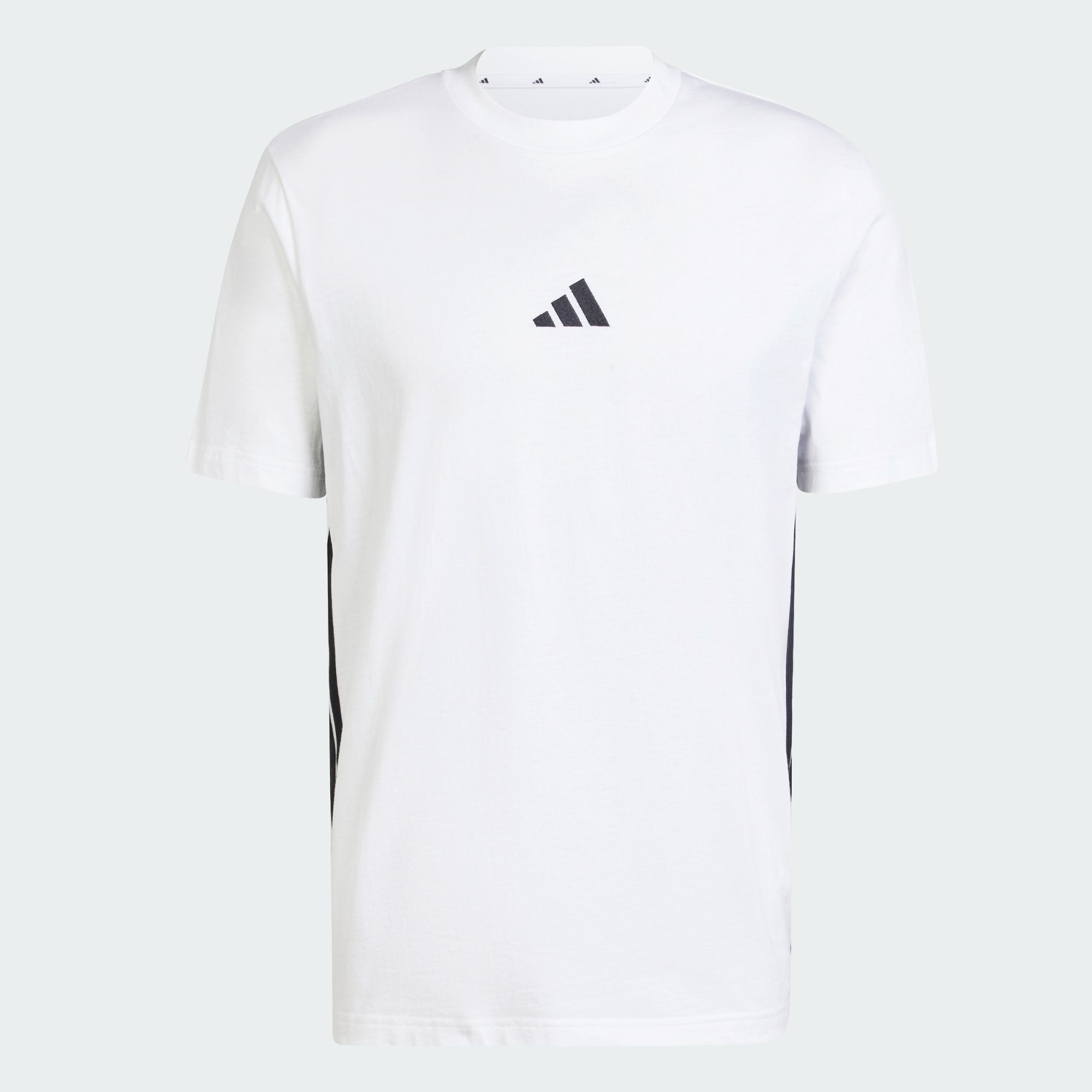 Adidas Men's 3-Stripes Single Jersey White Tee