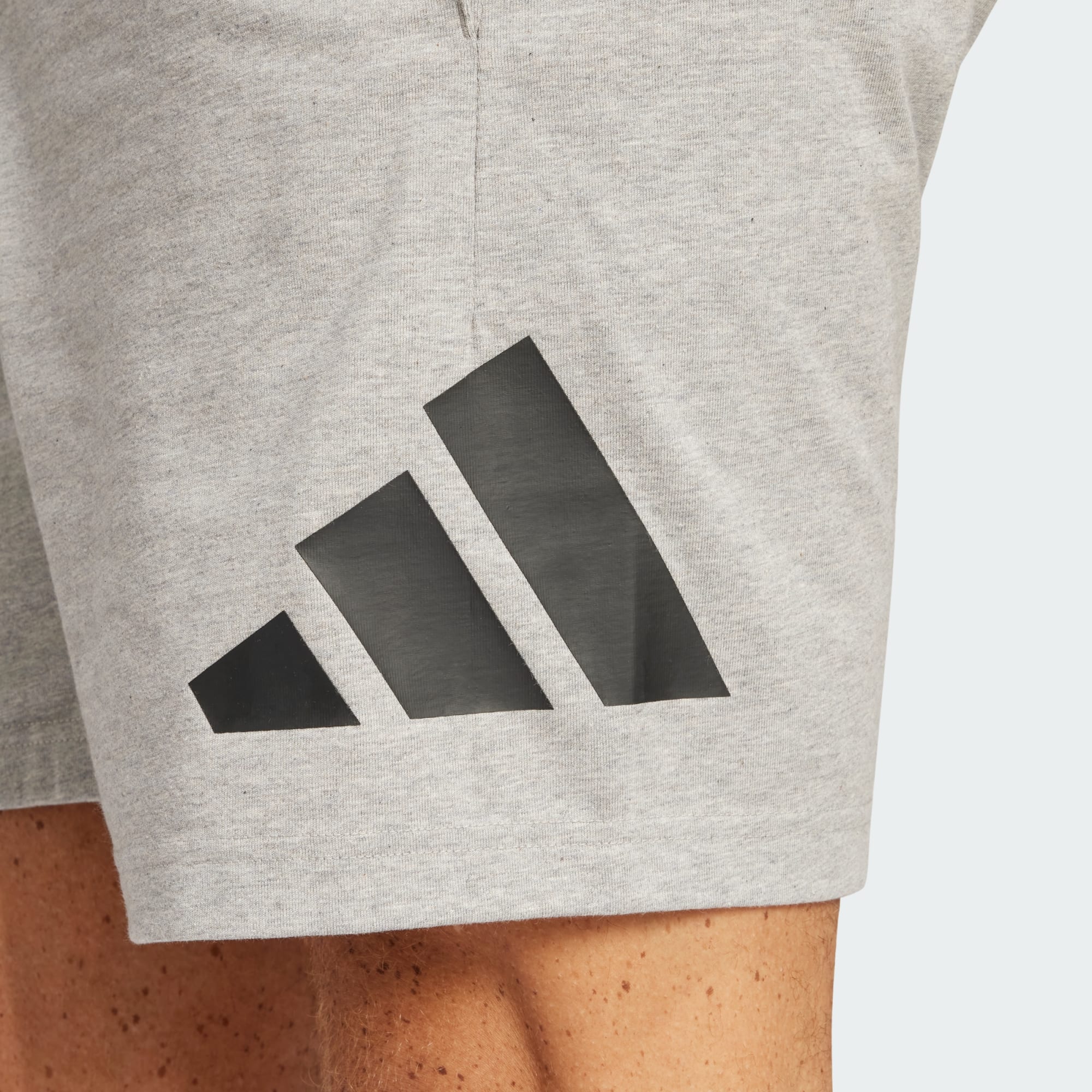 Adidas Men's Big Logo Single Jersey Grey Short
