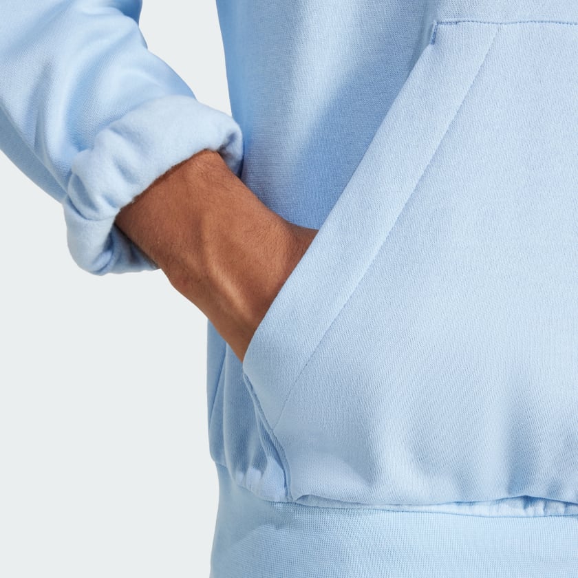 Adidas Men's Feelcozy Fleece Blue Hoodie