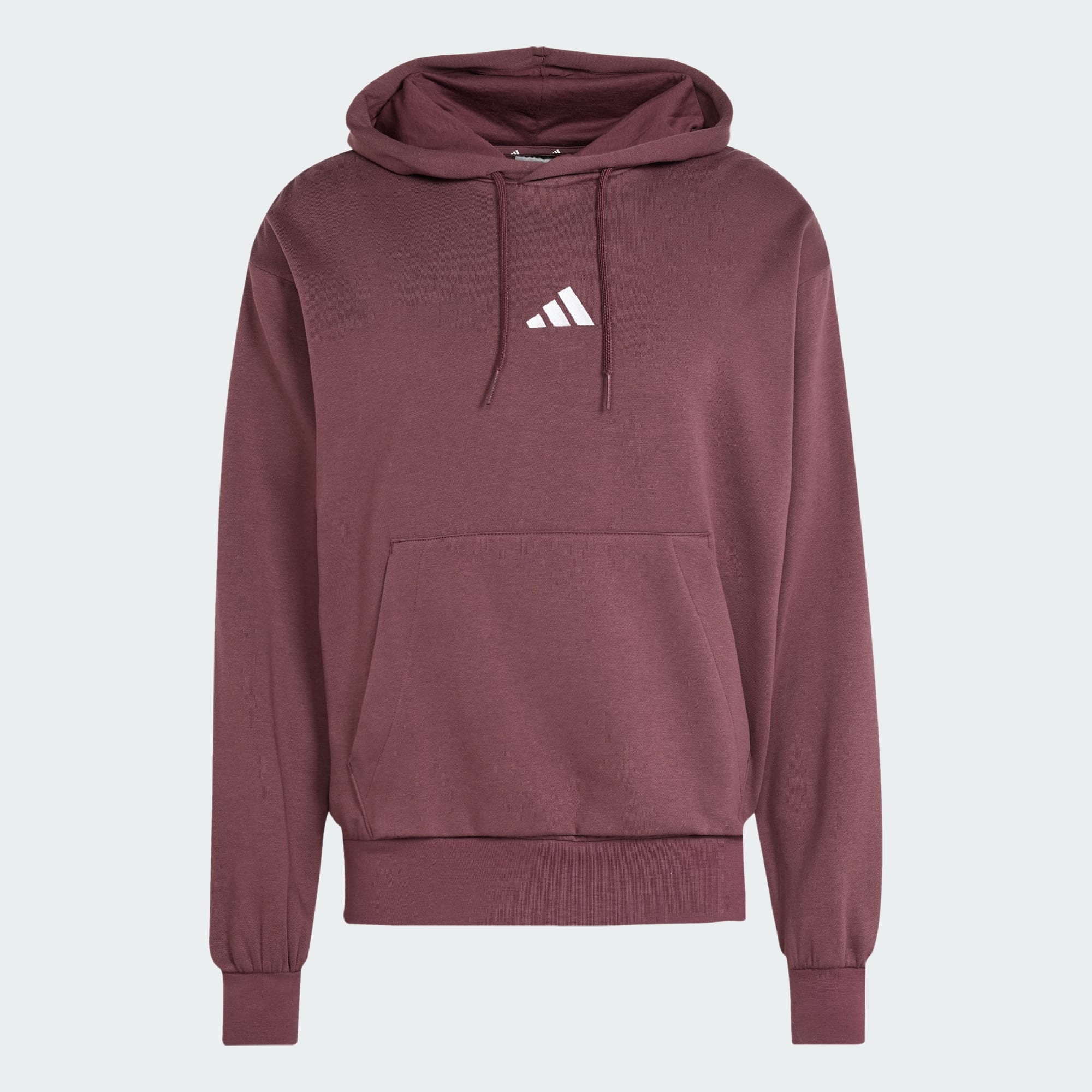 ADIDAS MEN'S FEELCOZY FLEECE RUBY HOODIE