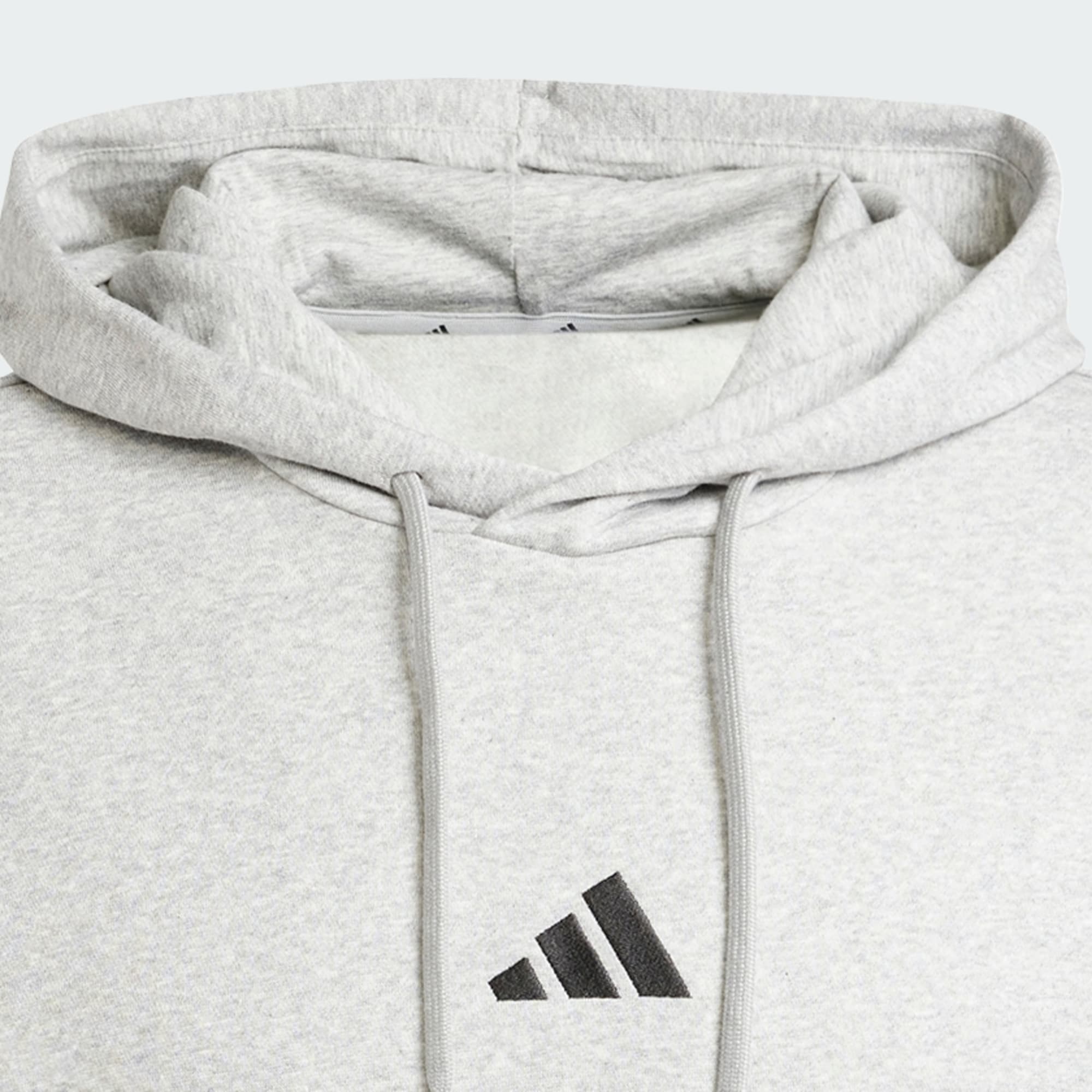 Adidas Men's Feelcozy Fleece Grey Hoodie