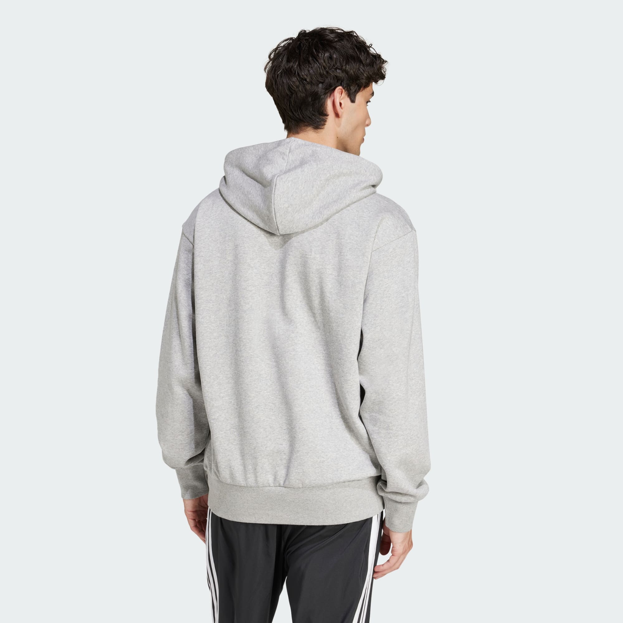 Adidas Men's Feelcozy Fleece Grey Hoodie