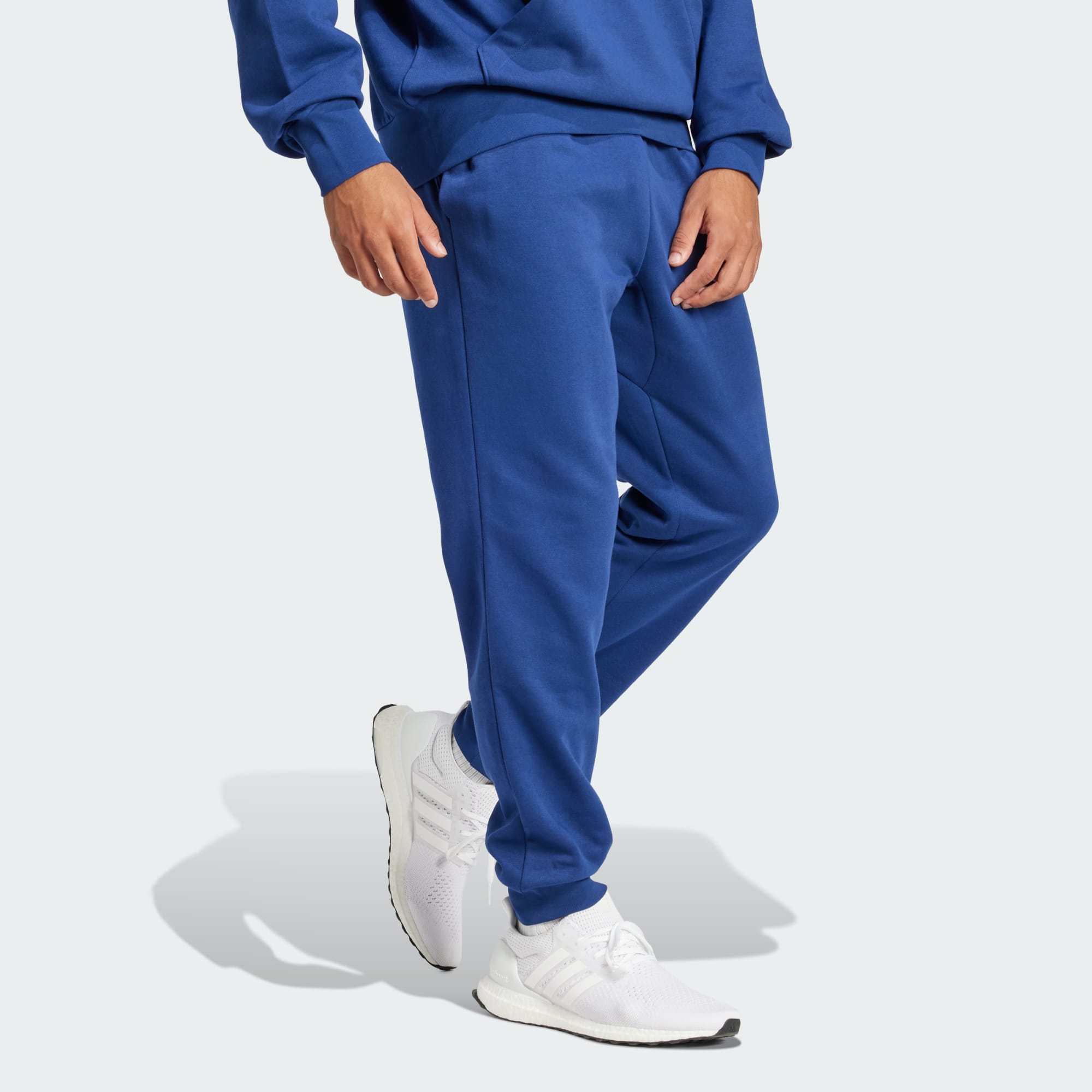 ADIDAS MEN'S ESSENTIALS FEELCOZY FLEECE NAVY TRACKPANT