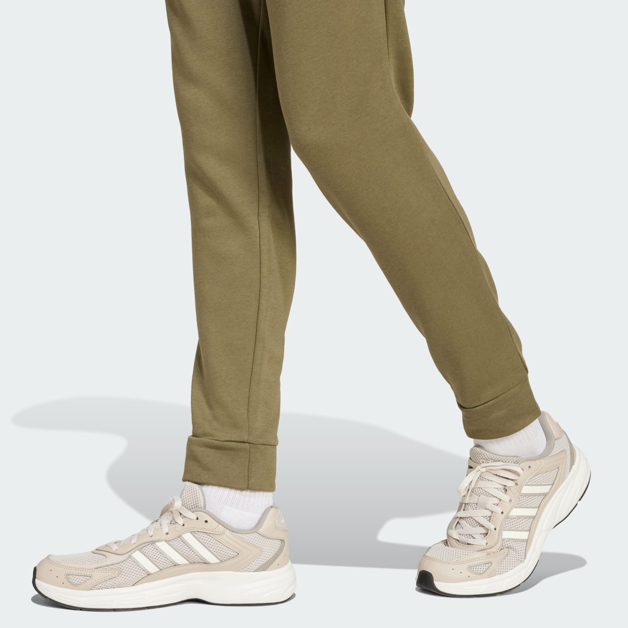 Adidas Men's Essentials Feelcozy Fleece Olive Trackpants