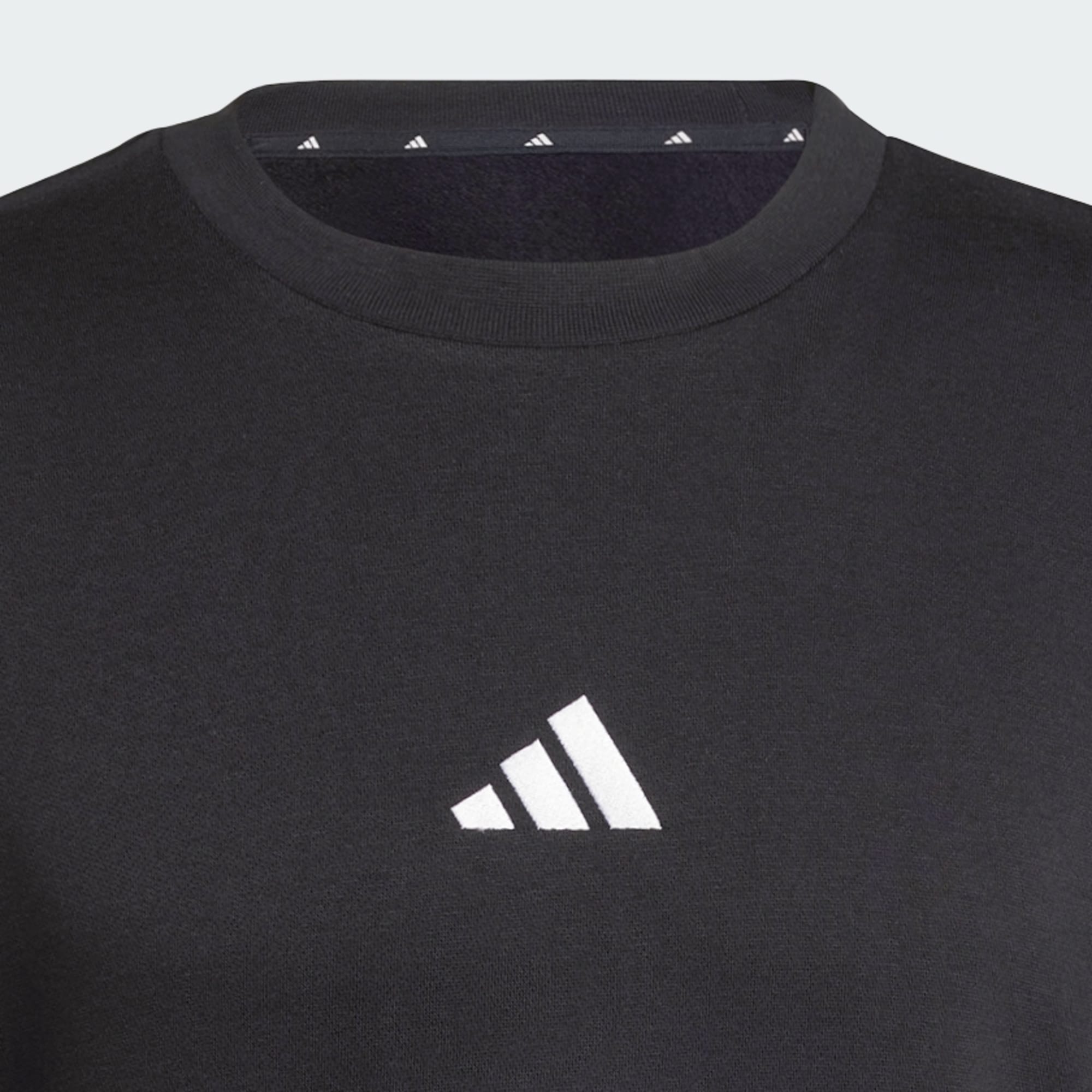 Adidas Men's Feelcozy Fleece Crew Black Sweatshirt