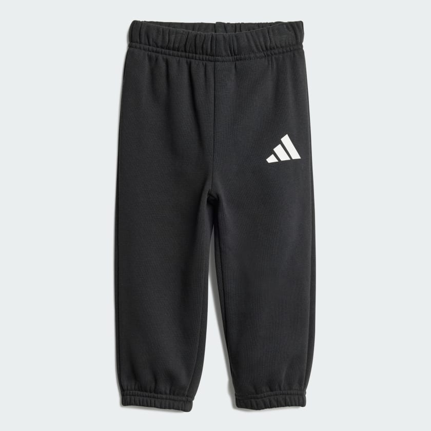 Adidas Kid's Essentials Joggers Fleece Black/White Tracksuit Set