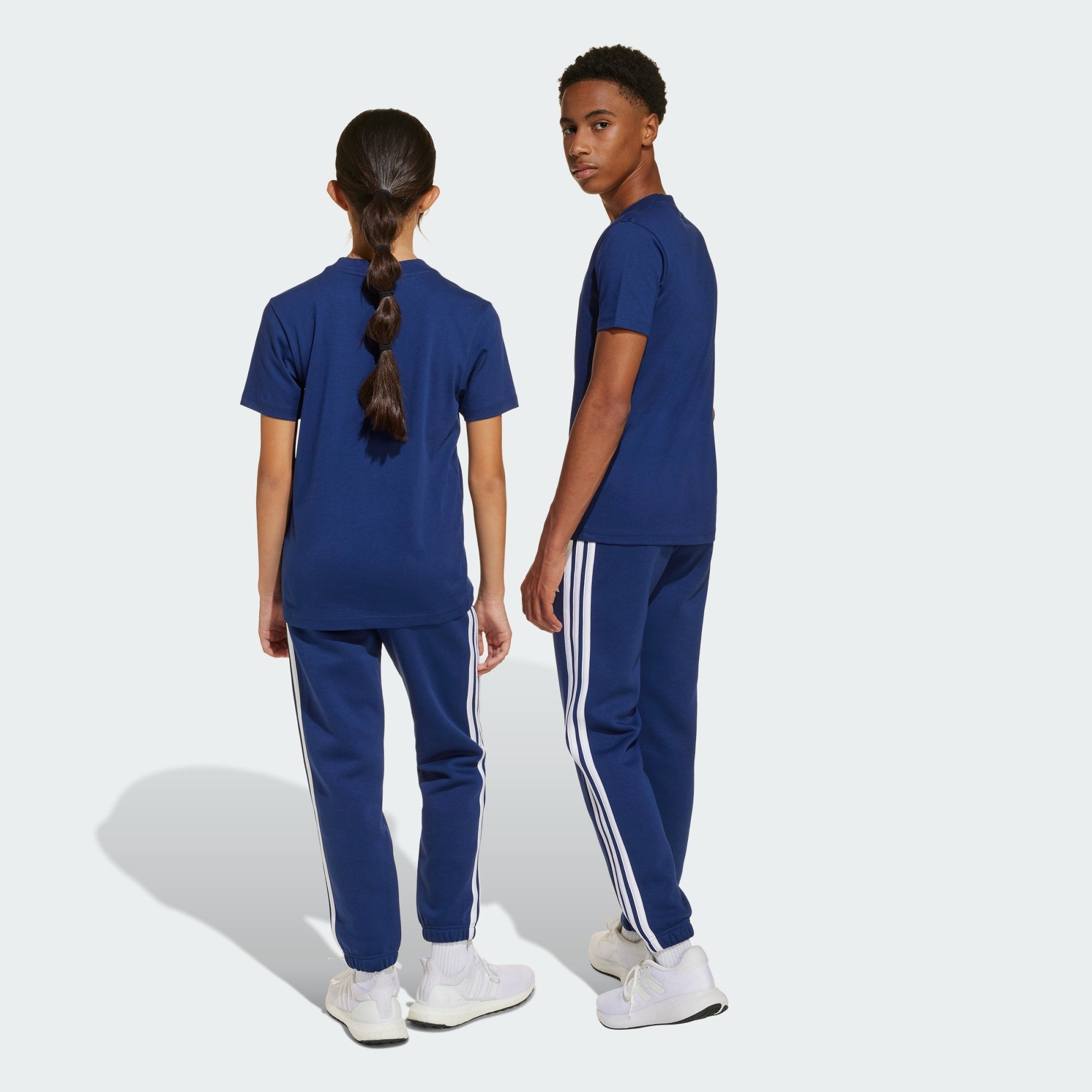 Adidas Kid's Essentials 3-Stripes Blue Trackpants