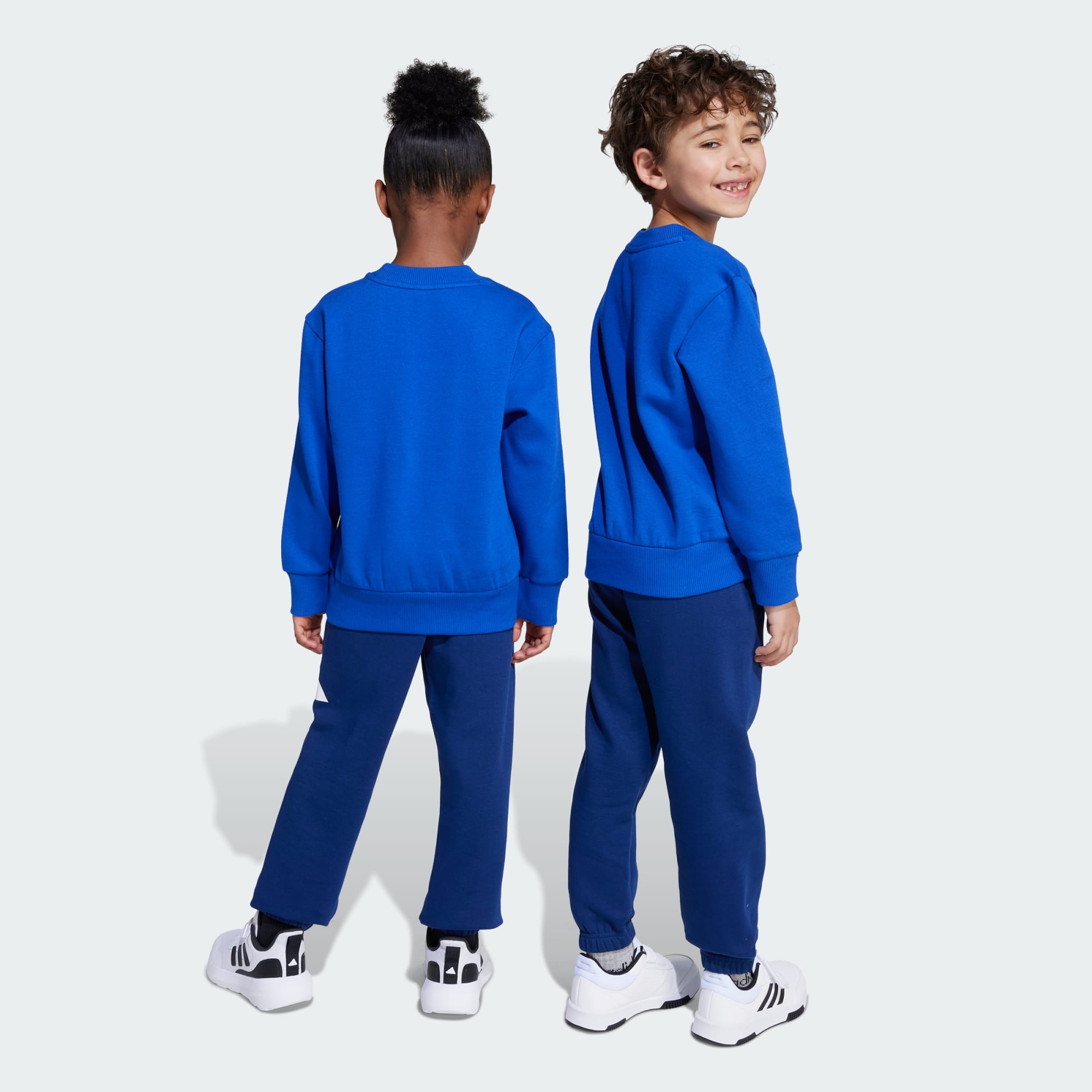 Adidas Kid's Essentials Big Logo Royal/White Tracksuit Set