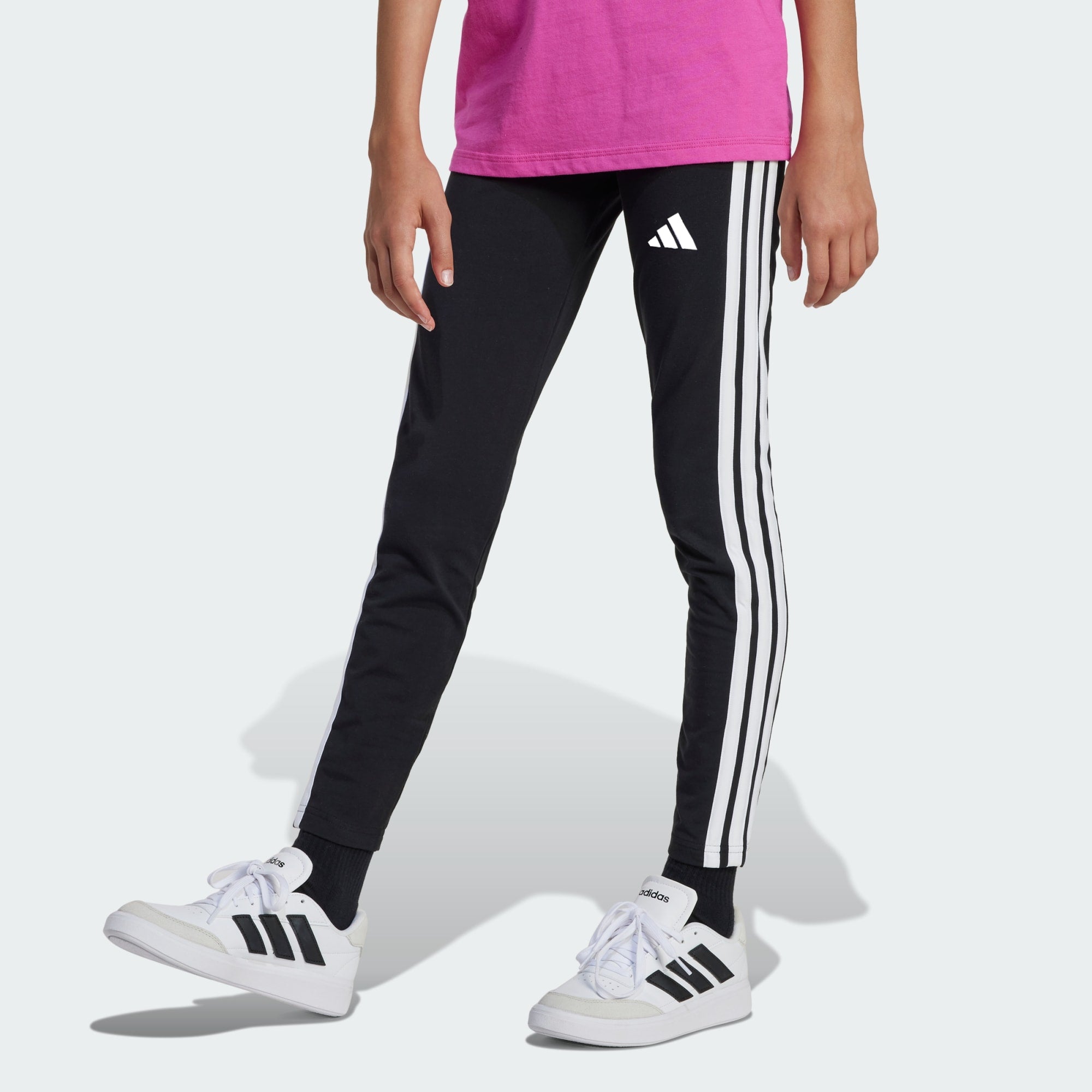Adidas Kid's 3-Stripes Essentials Black Tight