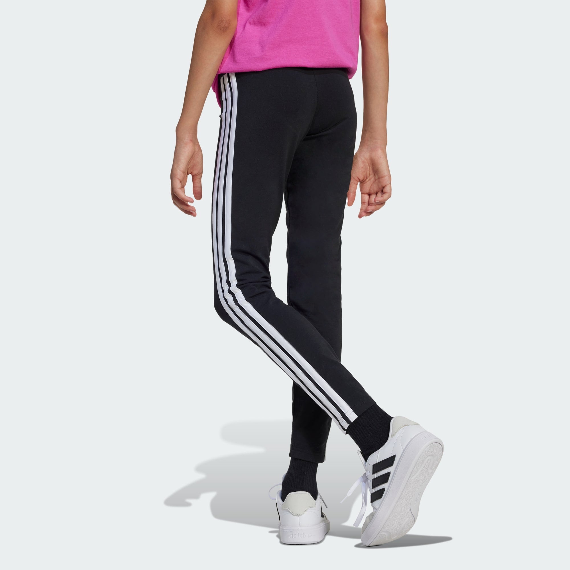 Adidas Kid's 3-Stripes Essentials Black Tight