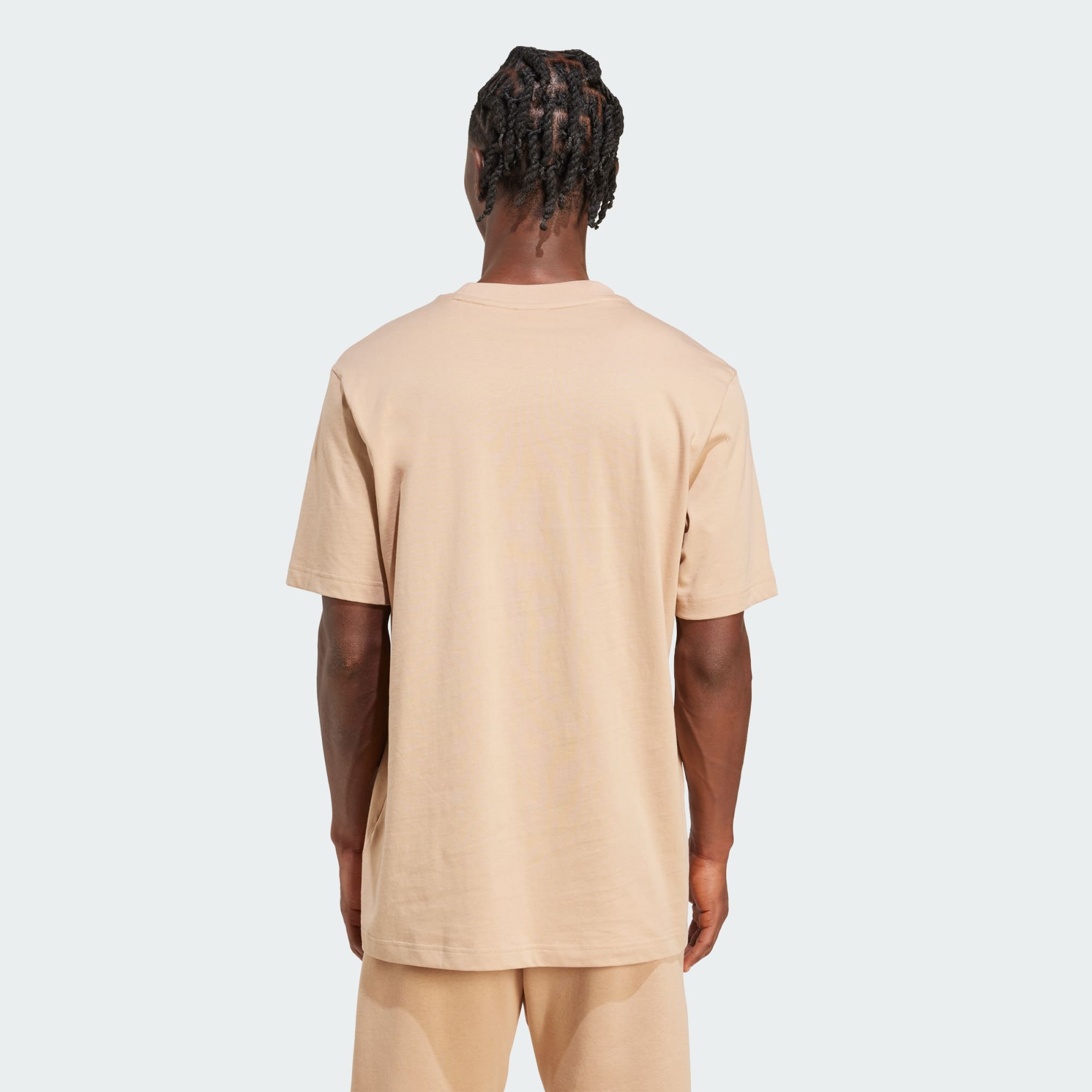 Adidas Men's Linear Small Logo Sandstone Tee