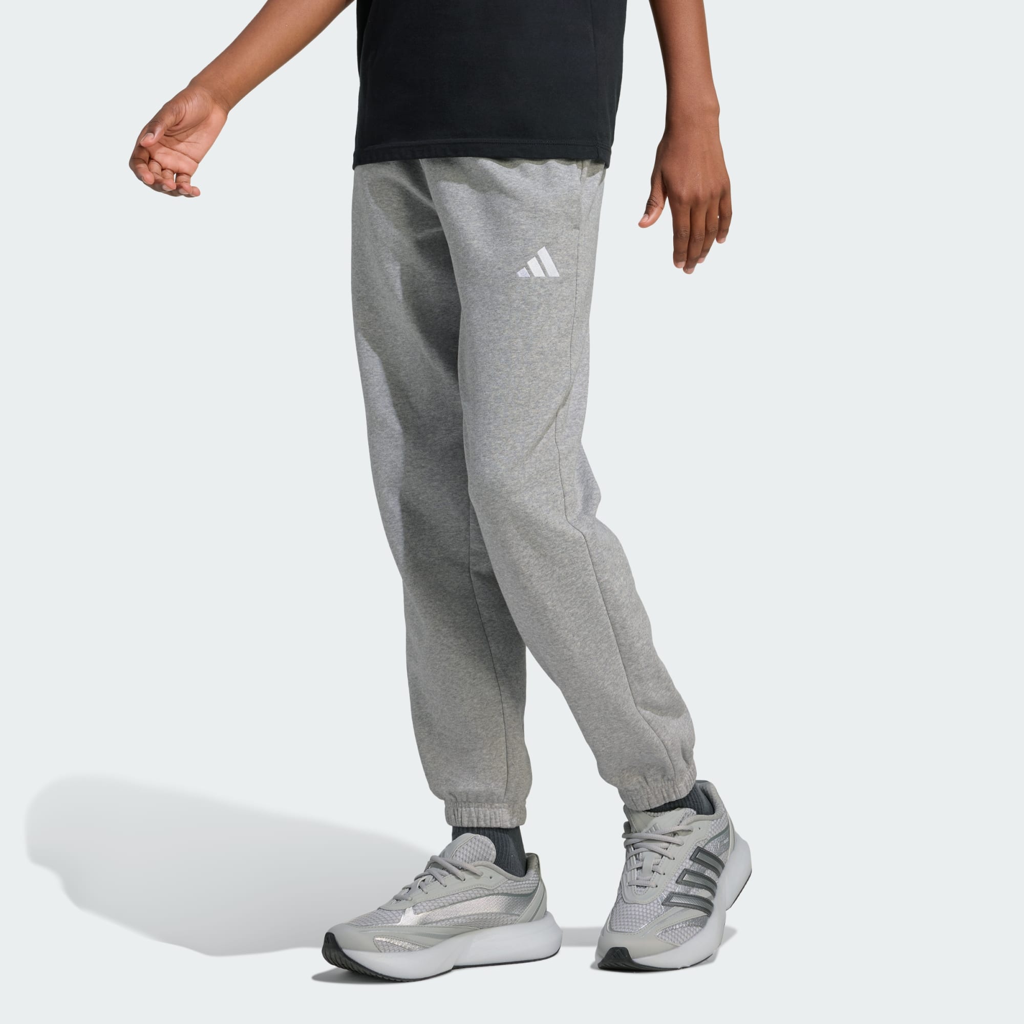 Adidas Kid's Small Logo Essentials Fleece Grey Trackpants