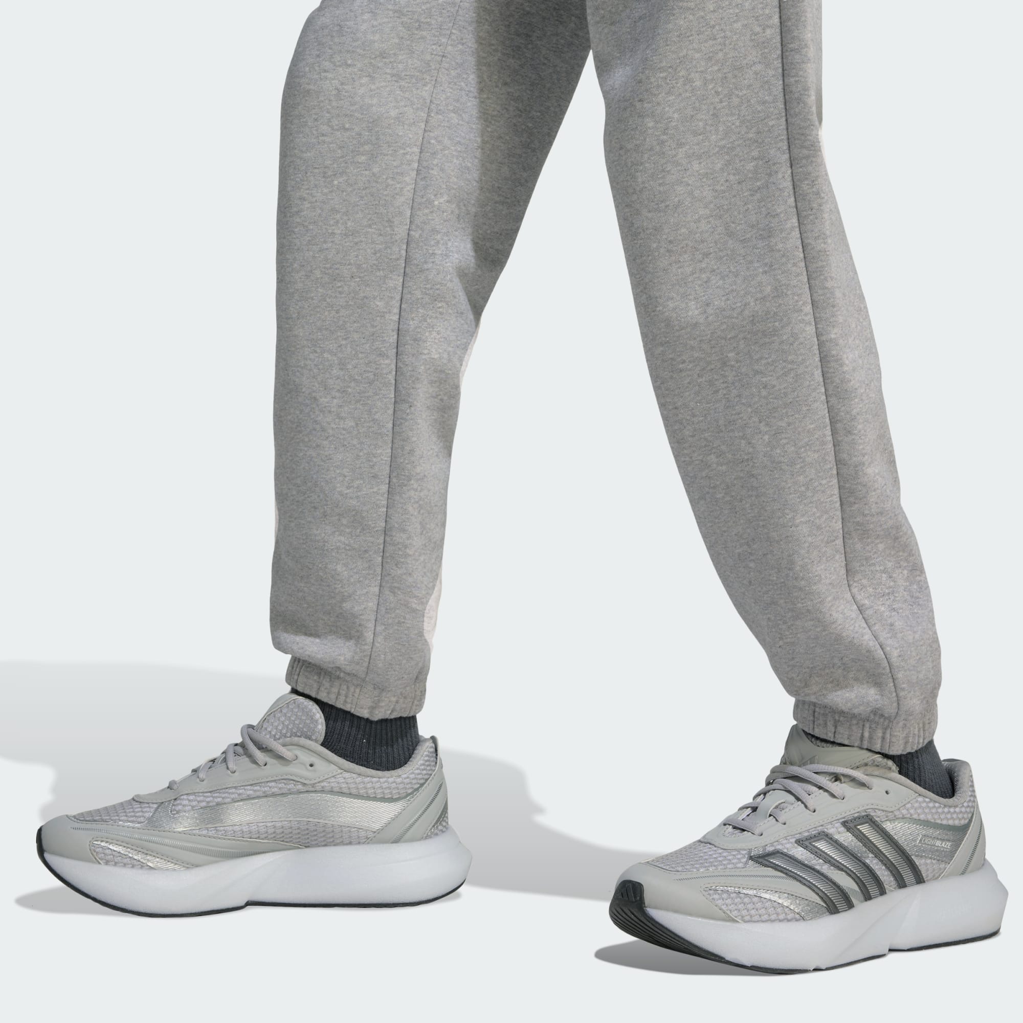 Adidas Kid's Small Logo Essentials Fleece Grey Trackpants