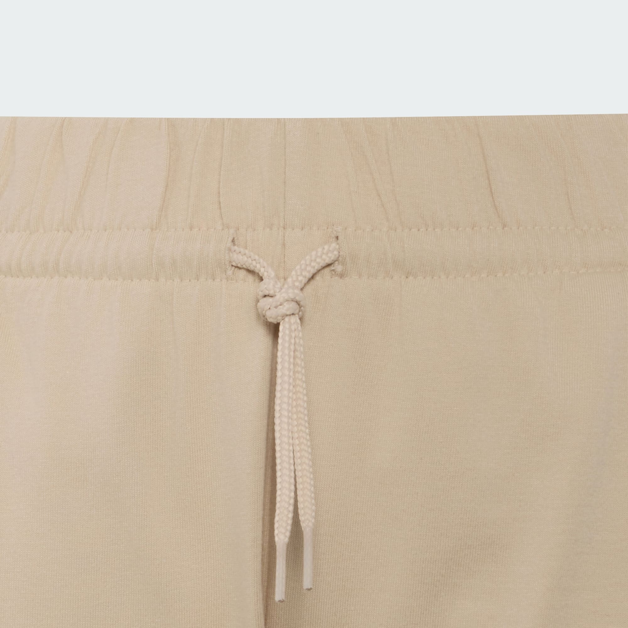 ADIDAS KID'S ESSENTIALS BIG LOGO KNIT BEIGE SHORTS