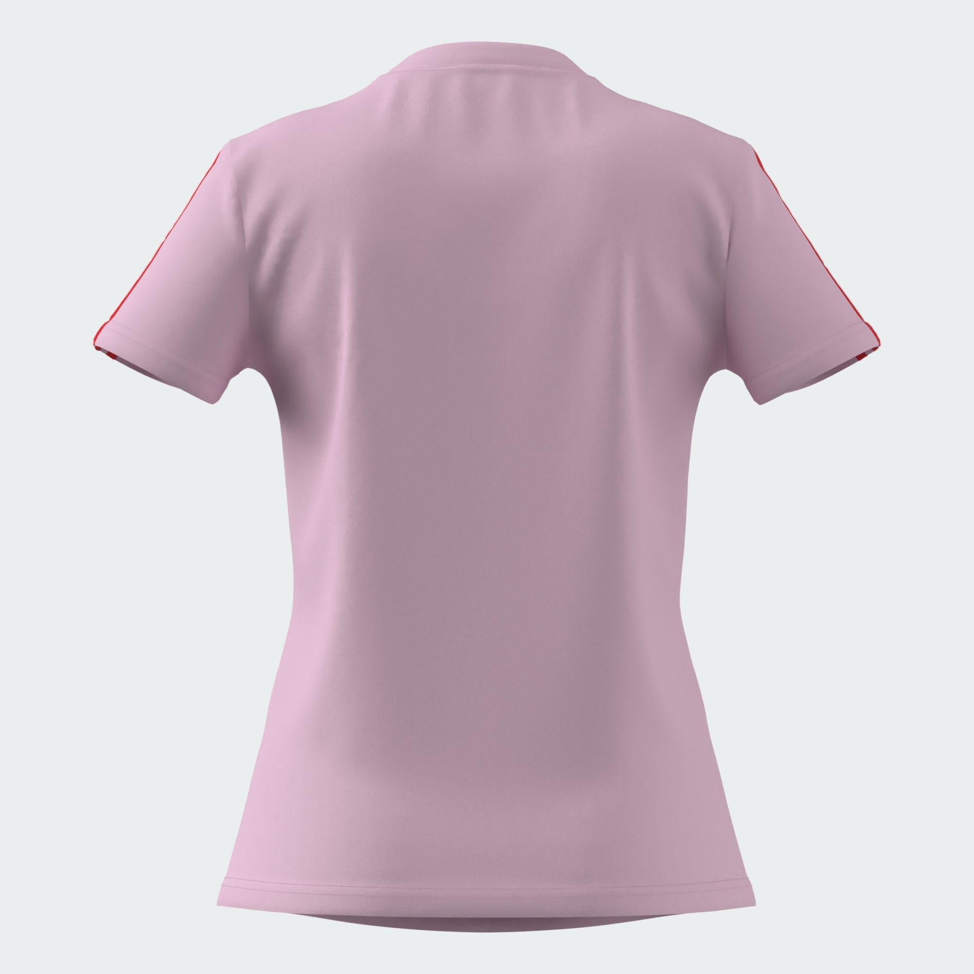 Adidas Women's Slim 3-Stripes Pink Tee