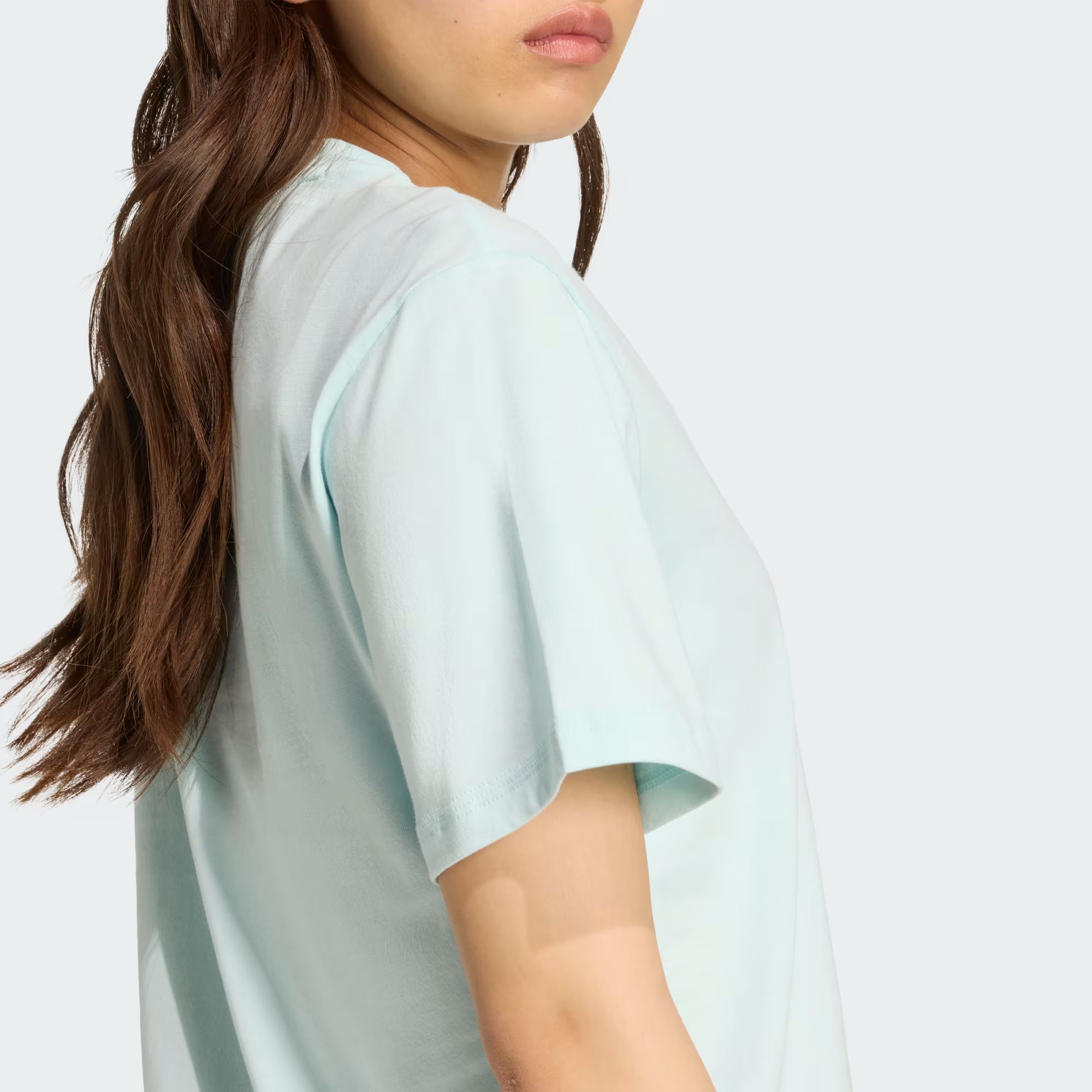 Adidas Women's Essentials Small Logo Mint Tee