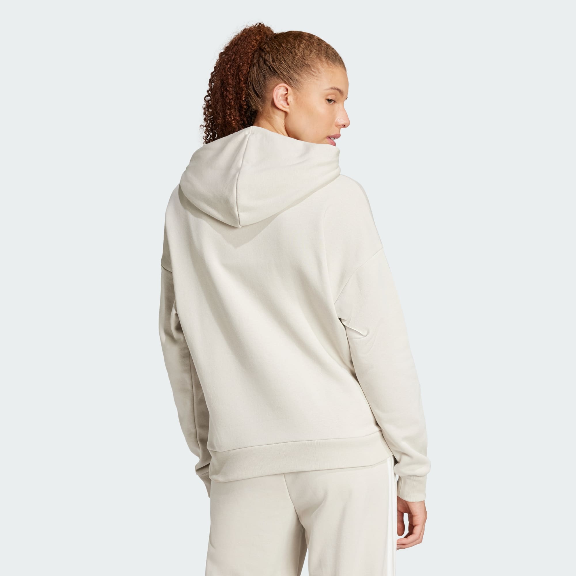 Adidas Women's Small Logo Feelcozy Fleece Alumina Hoodie