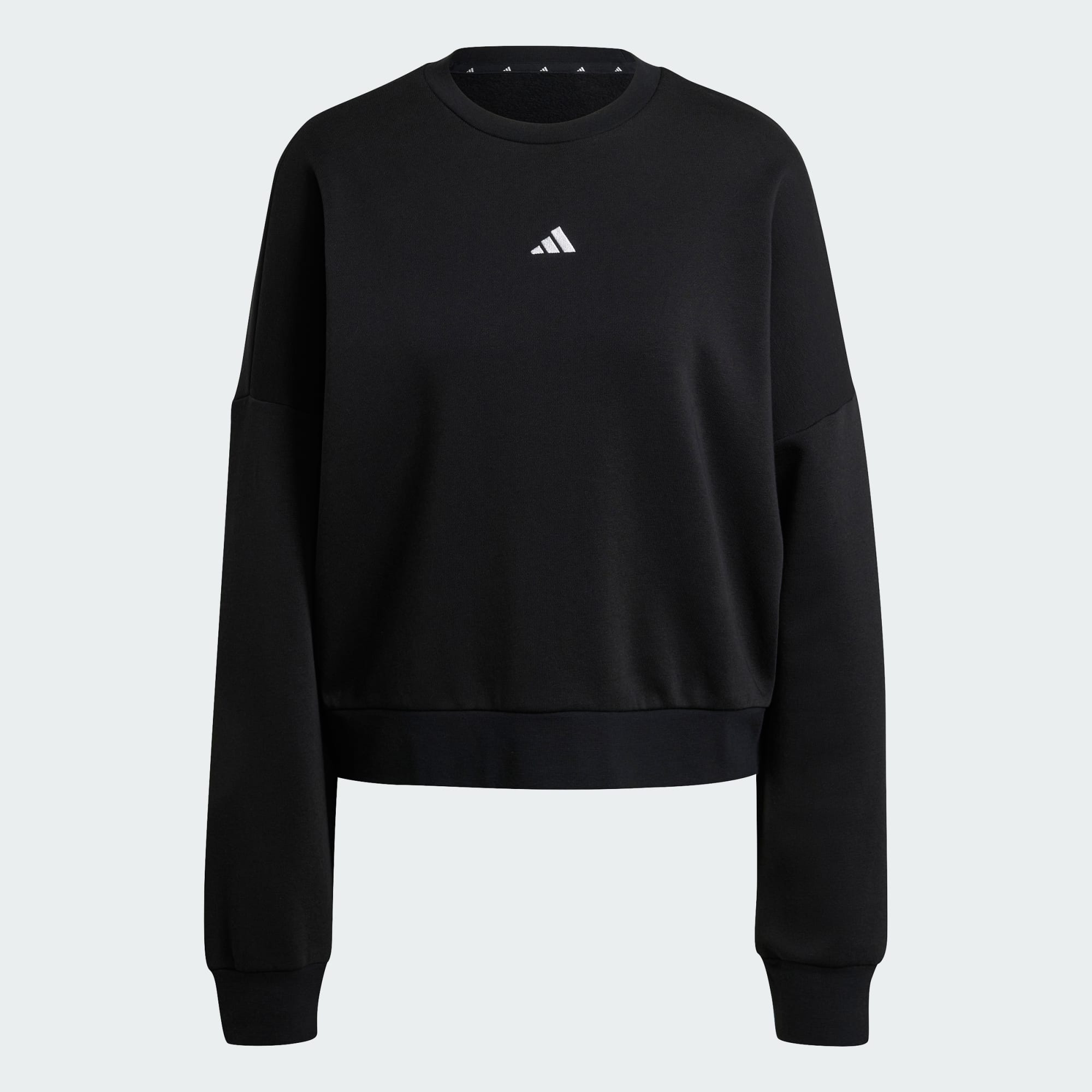 Adidas Women's Feelcozy Crew Black Sweatshirt