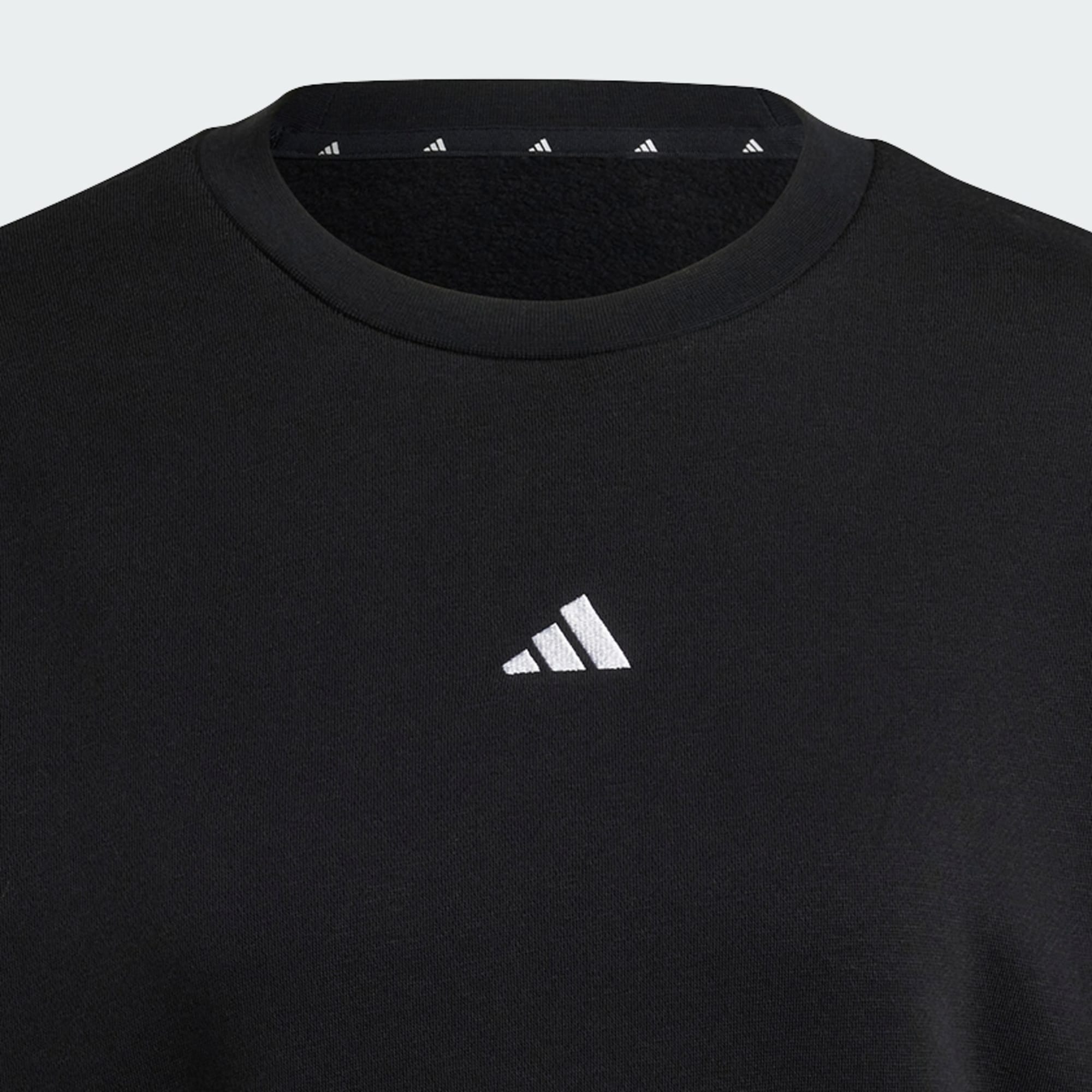 Adidas Women's Feelcozy Crew Black Sweatshirt