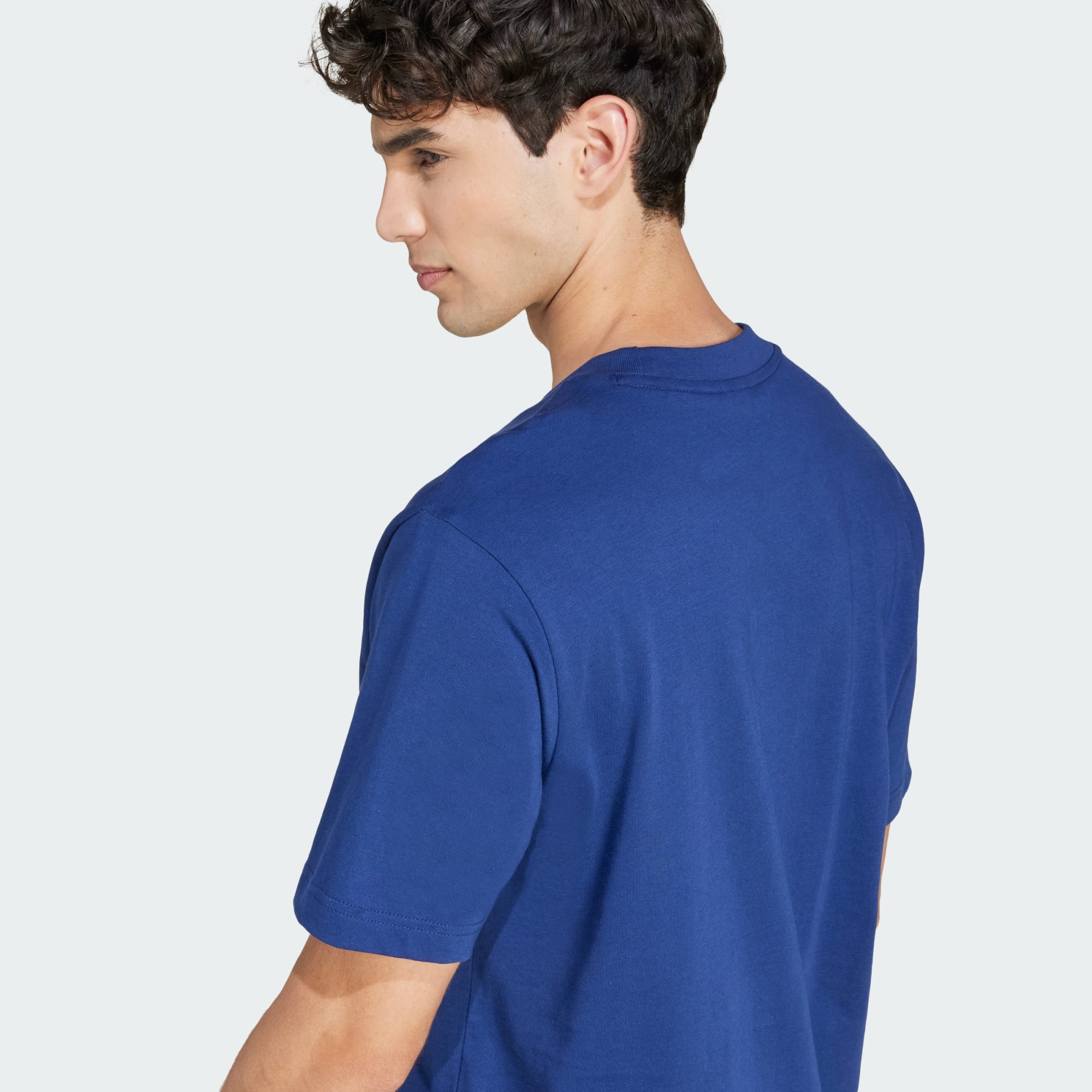Adidas Men's Small Logo Navy Tee