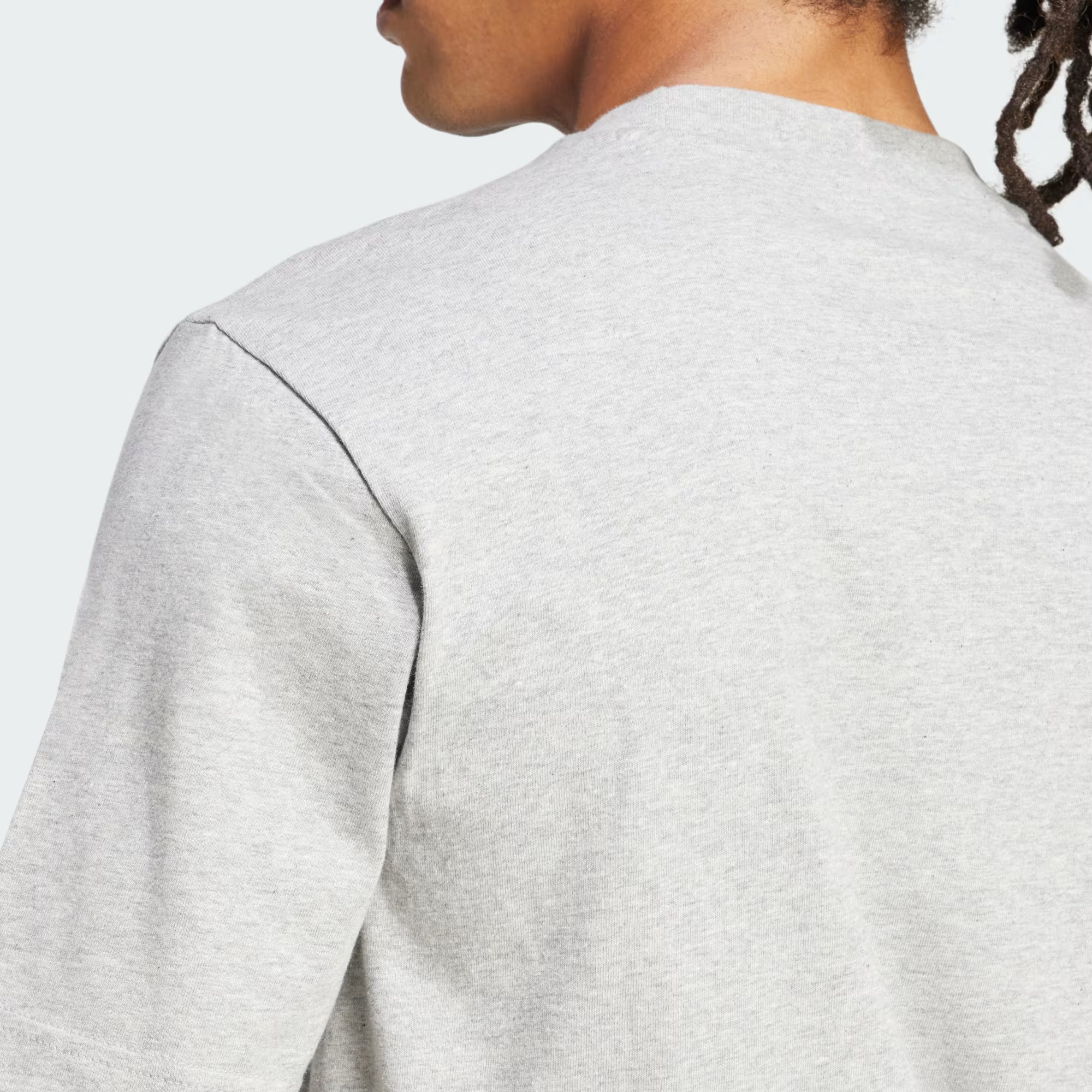 Adidas Men's Small Logo Grey Heather Tee