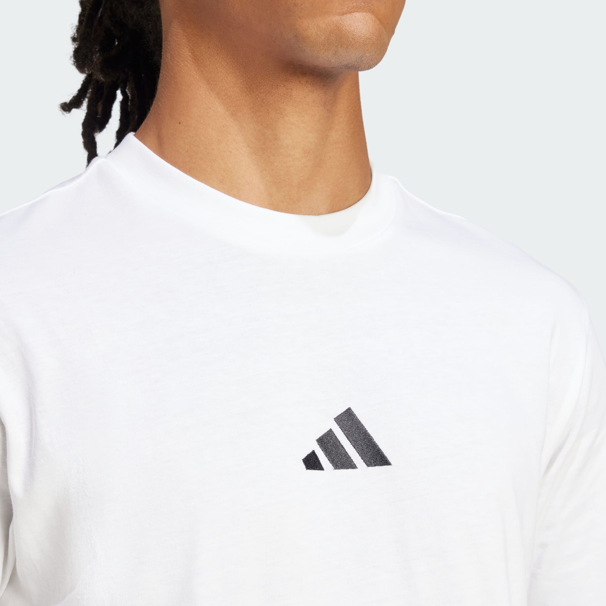 Adidas Men's Small Logo White Tee