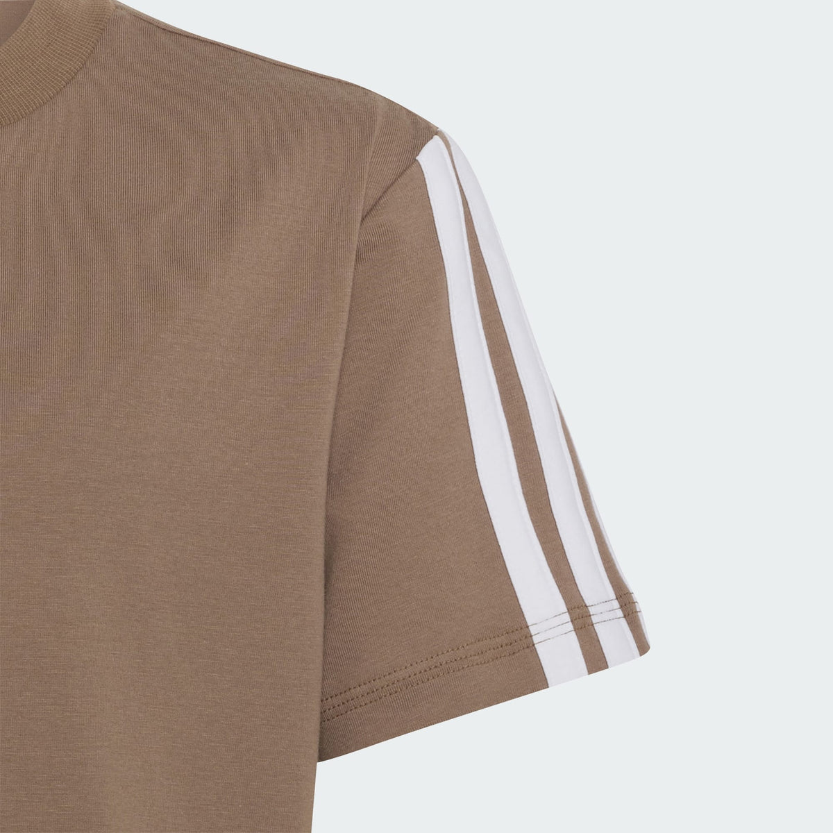 ADIDAS KID'S ESSENTIALS 3-STRIPES KHAKI/WHITE TEE