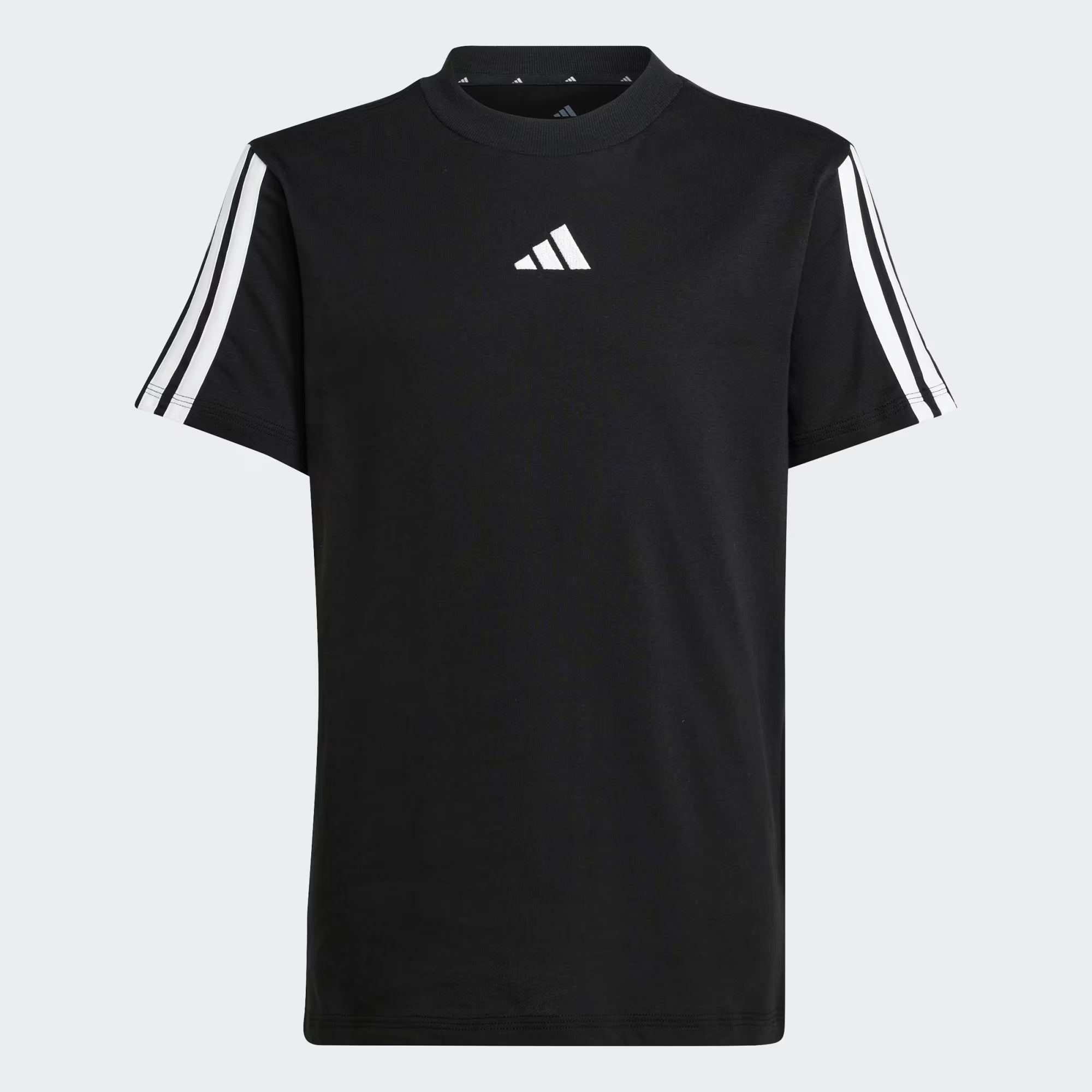 Adidas Kid's 3-Stripes Black Tee