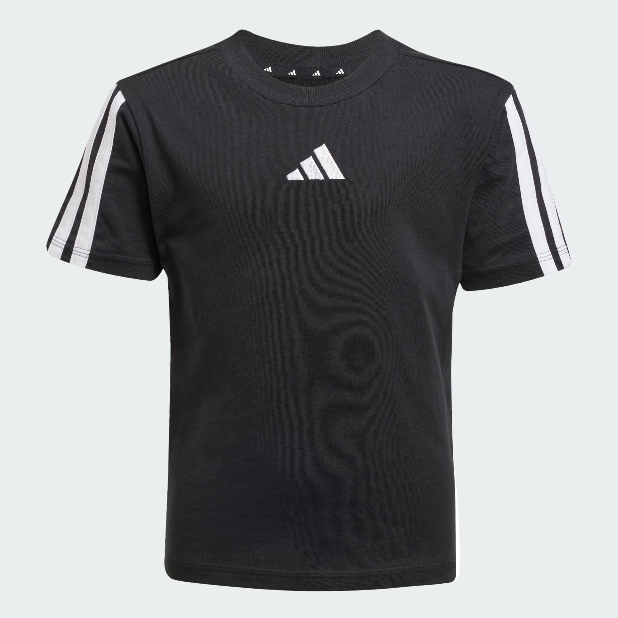 Adidas Kid's Essentials 3-Stripes Black Tee