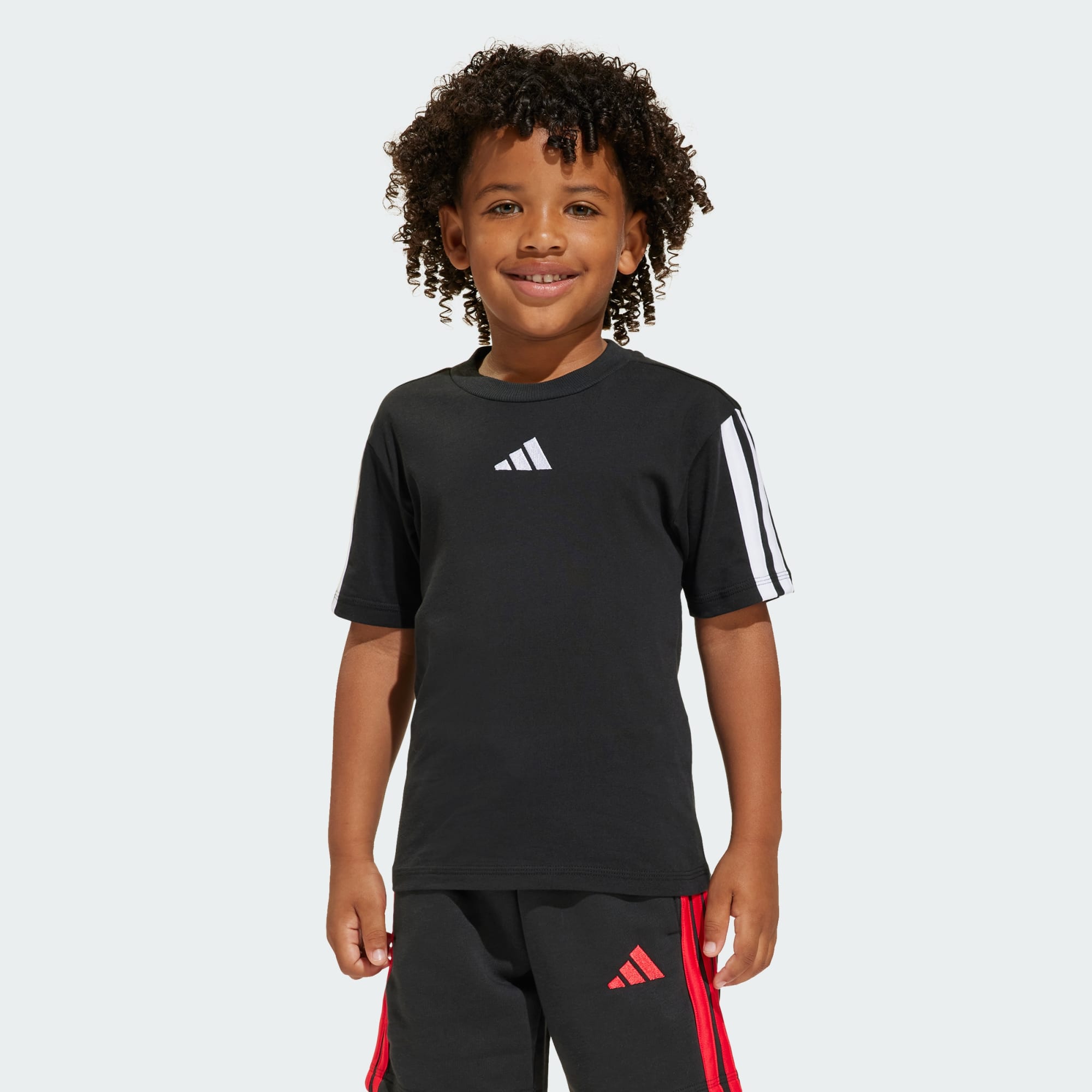 Adidas Kid's Essentials 3-Stripes Black Tee