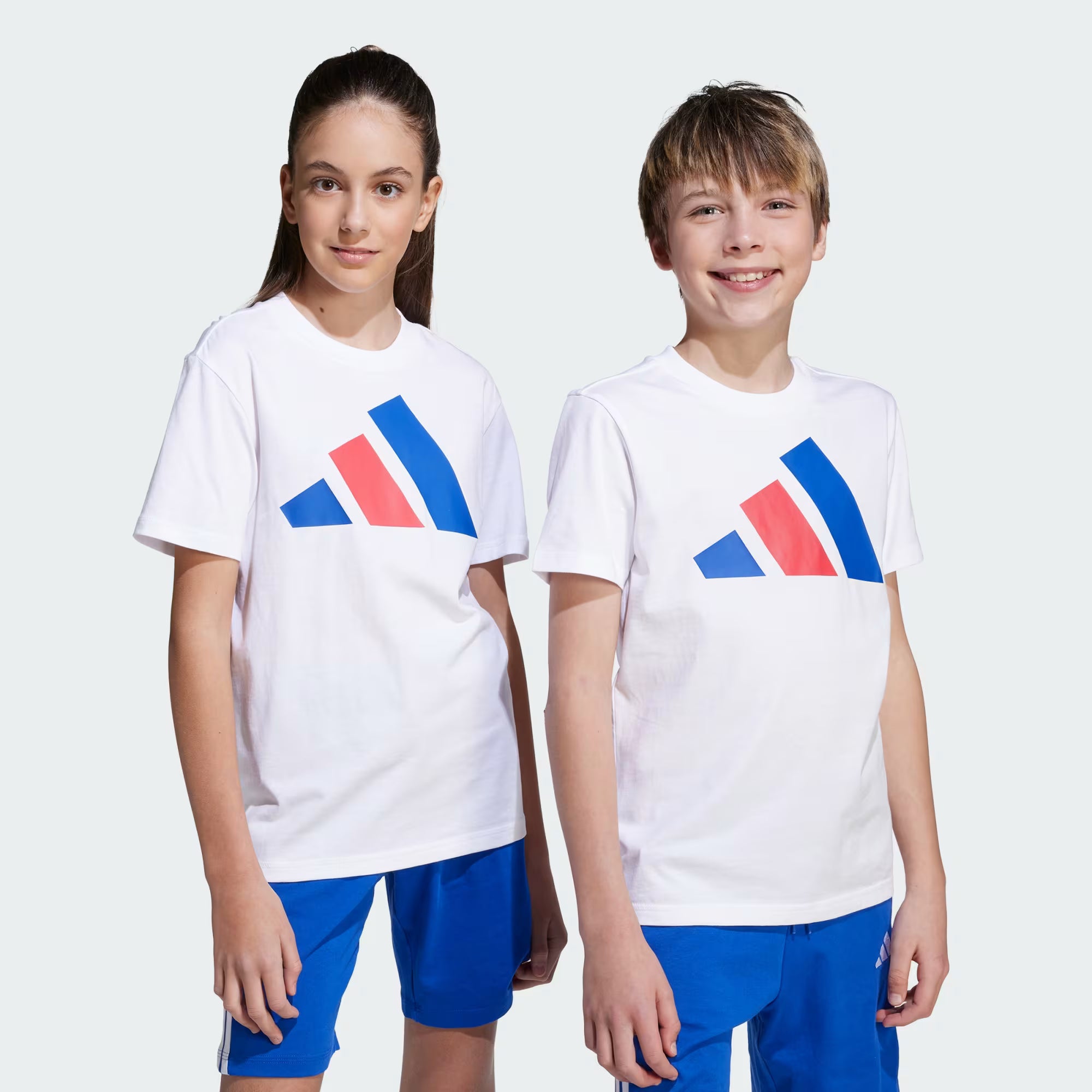 Adidas Kid's Big Logo White/Royal Tee