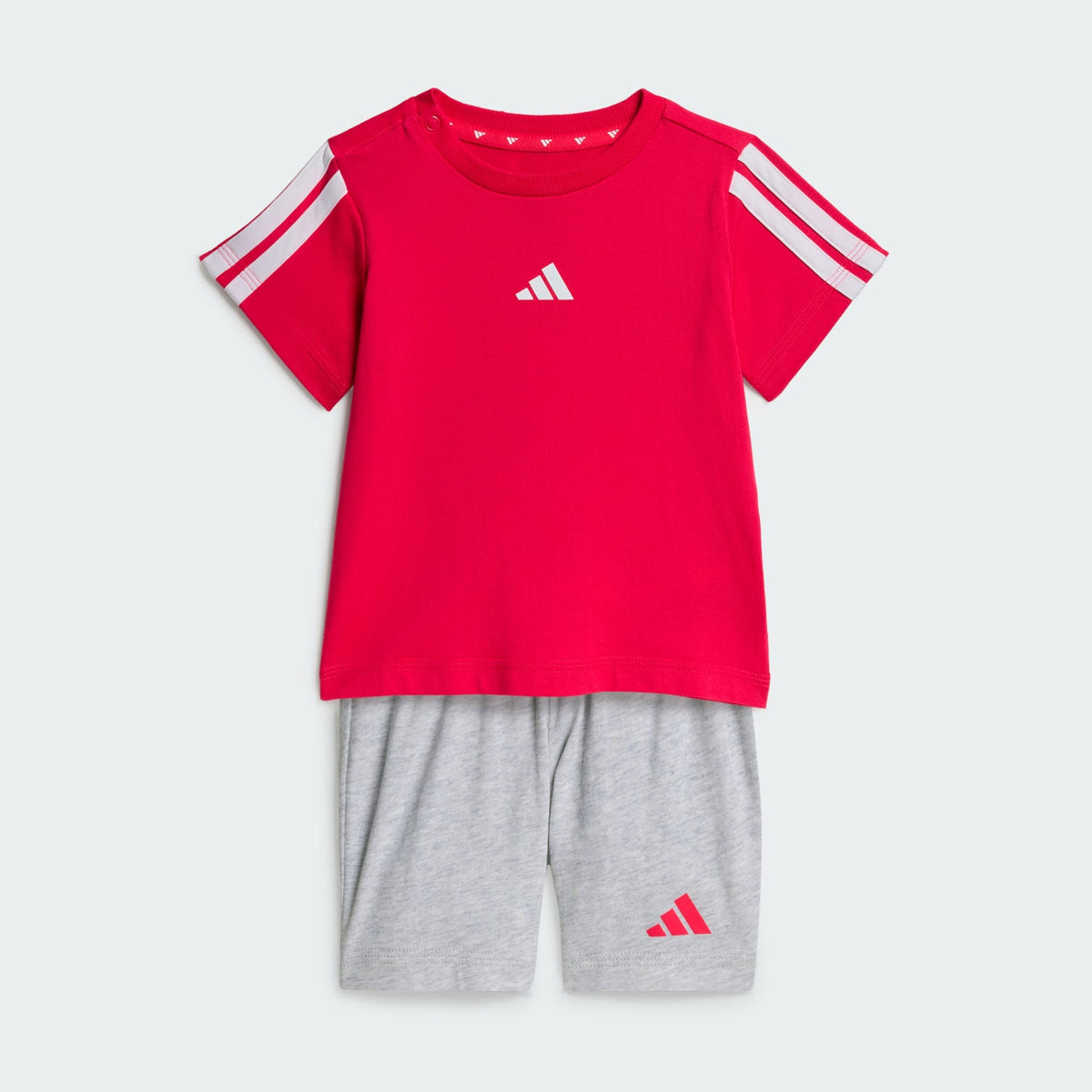 ADIDAS KID'S ESSENTIALS POWER PINK/WHITE SET