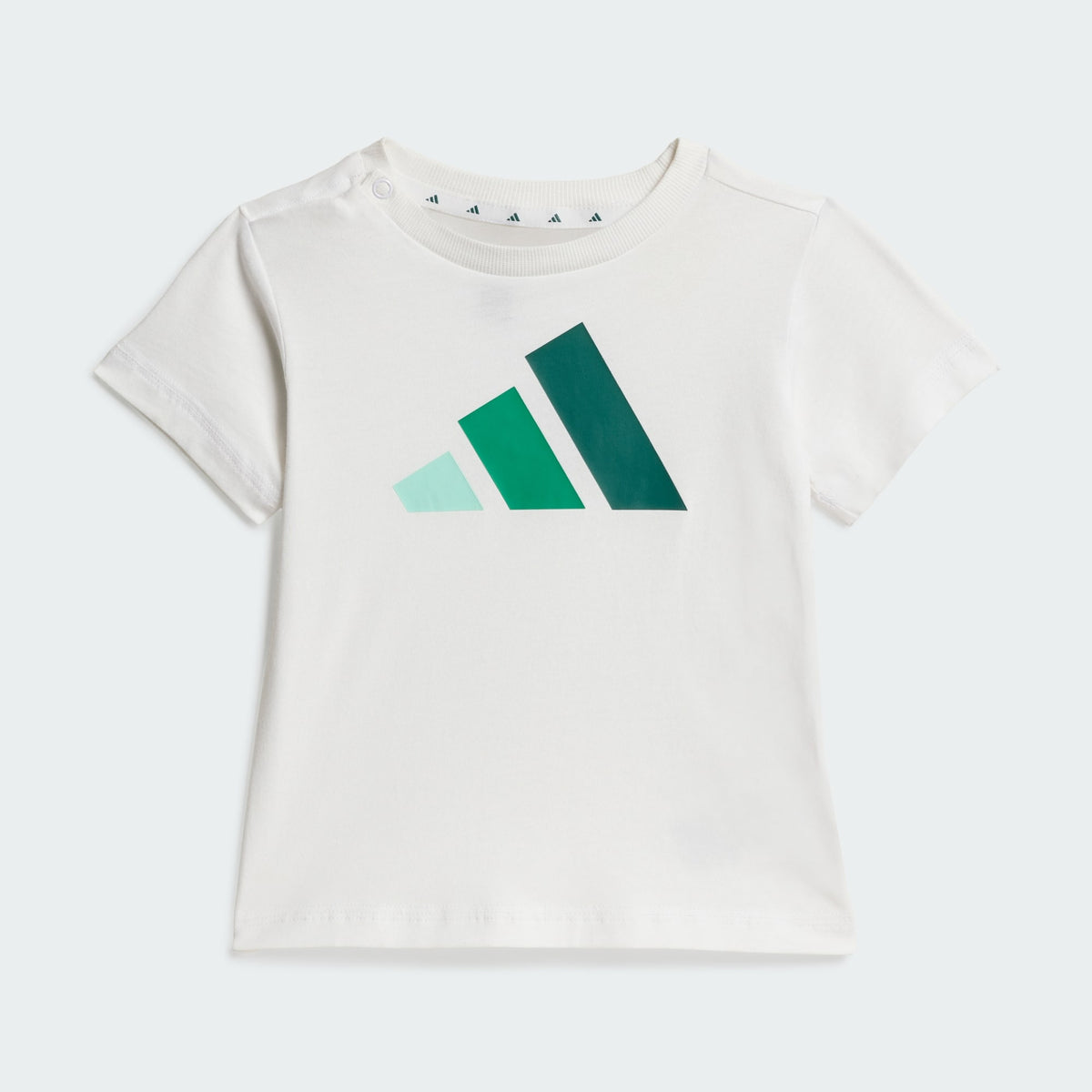 ADIDAS KID'S ESSENTIALS BIG LOGO WHITE/GREEN SET