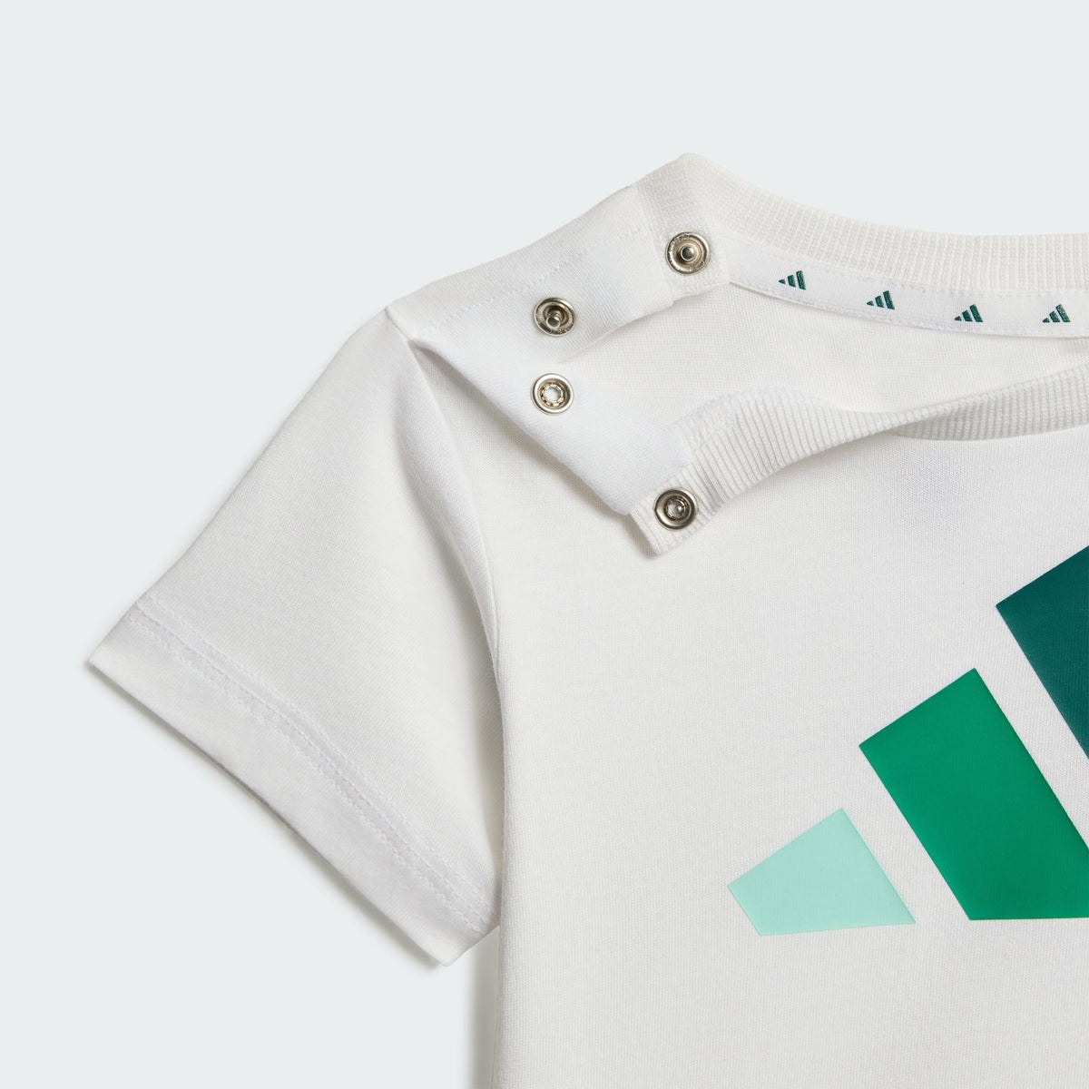 ADIDAS KID'S ESSENTIALS BIG LOGO WHITE/GREEN SET