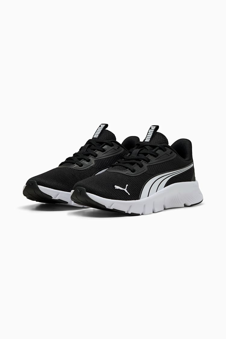 Puma Kid's Flex Focus Black/White Running Shoes