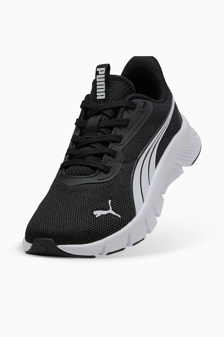 Puma Kid's Flex Focus Black/White Running Shoes