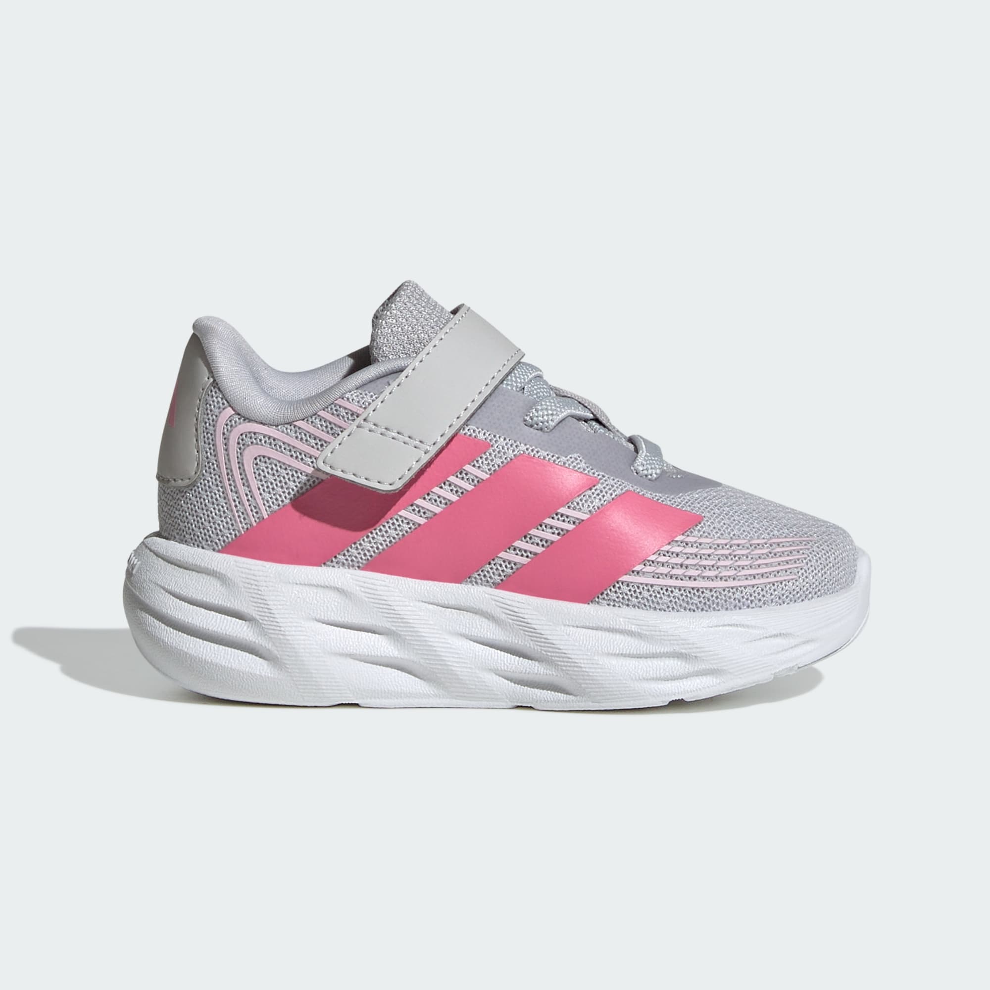 ADIDAS KID'S GALAXY 8 GREY/PINK RUNNING SHOES
