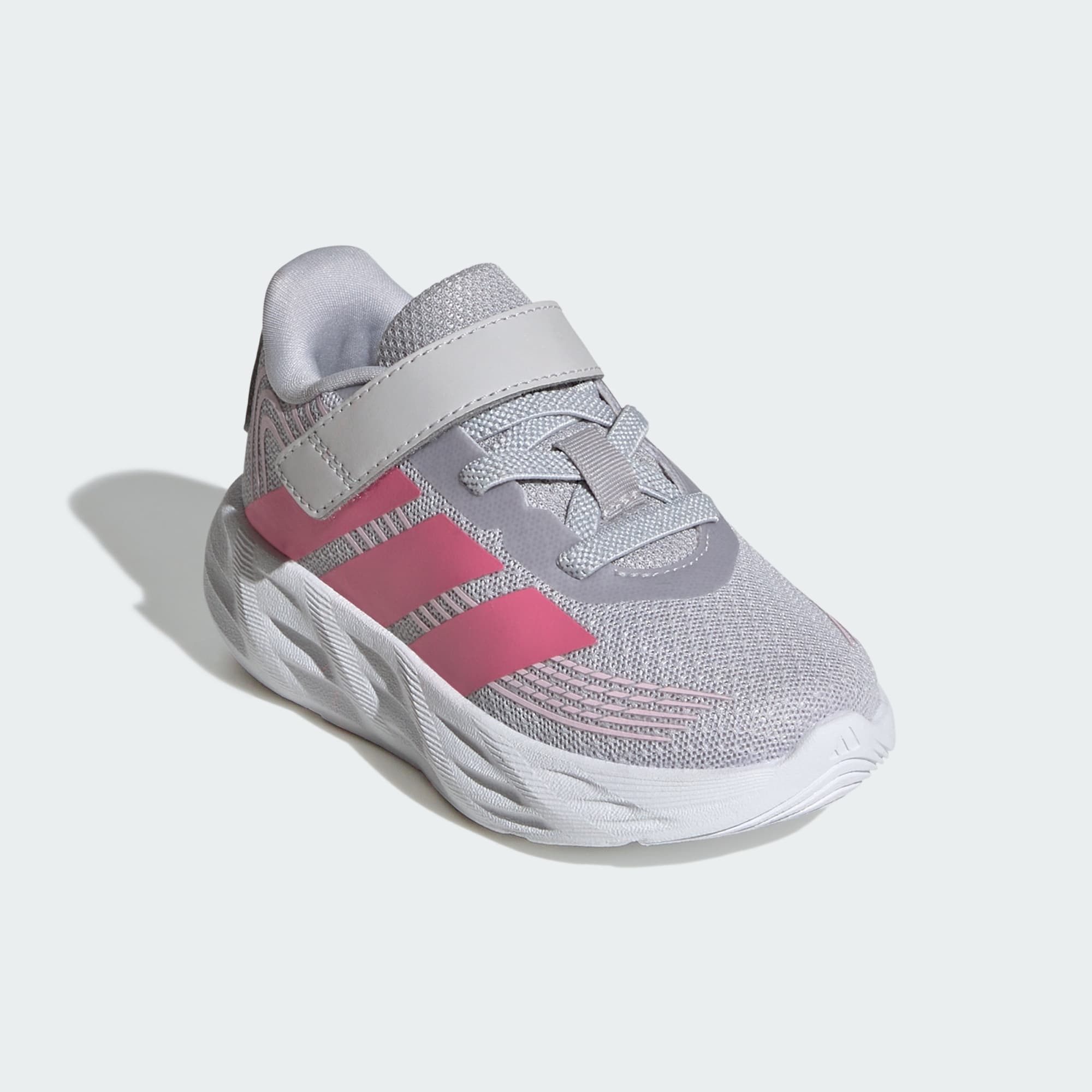 ADIDAS KID'S GALAXY 8 GREY/PINK RUNNING SHOES