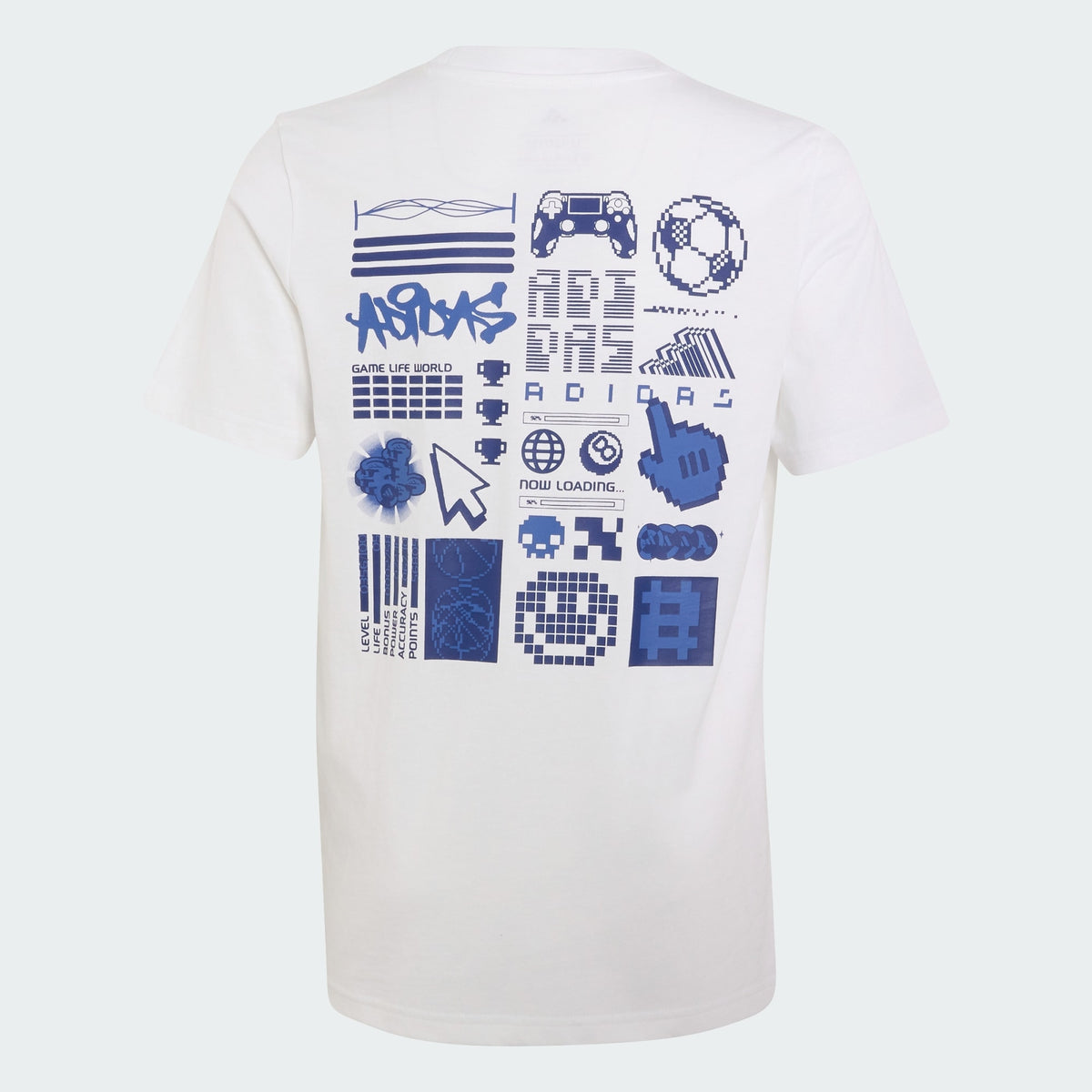 ADIDAS KID'S GAMING GRAPHIC WHITE TEE